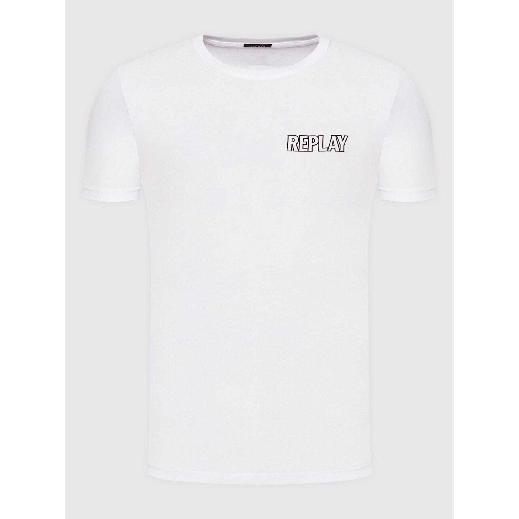 Replay Тишърт M6008.000.2660 Бял Regular Fit - Pepit.bg