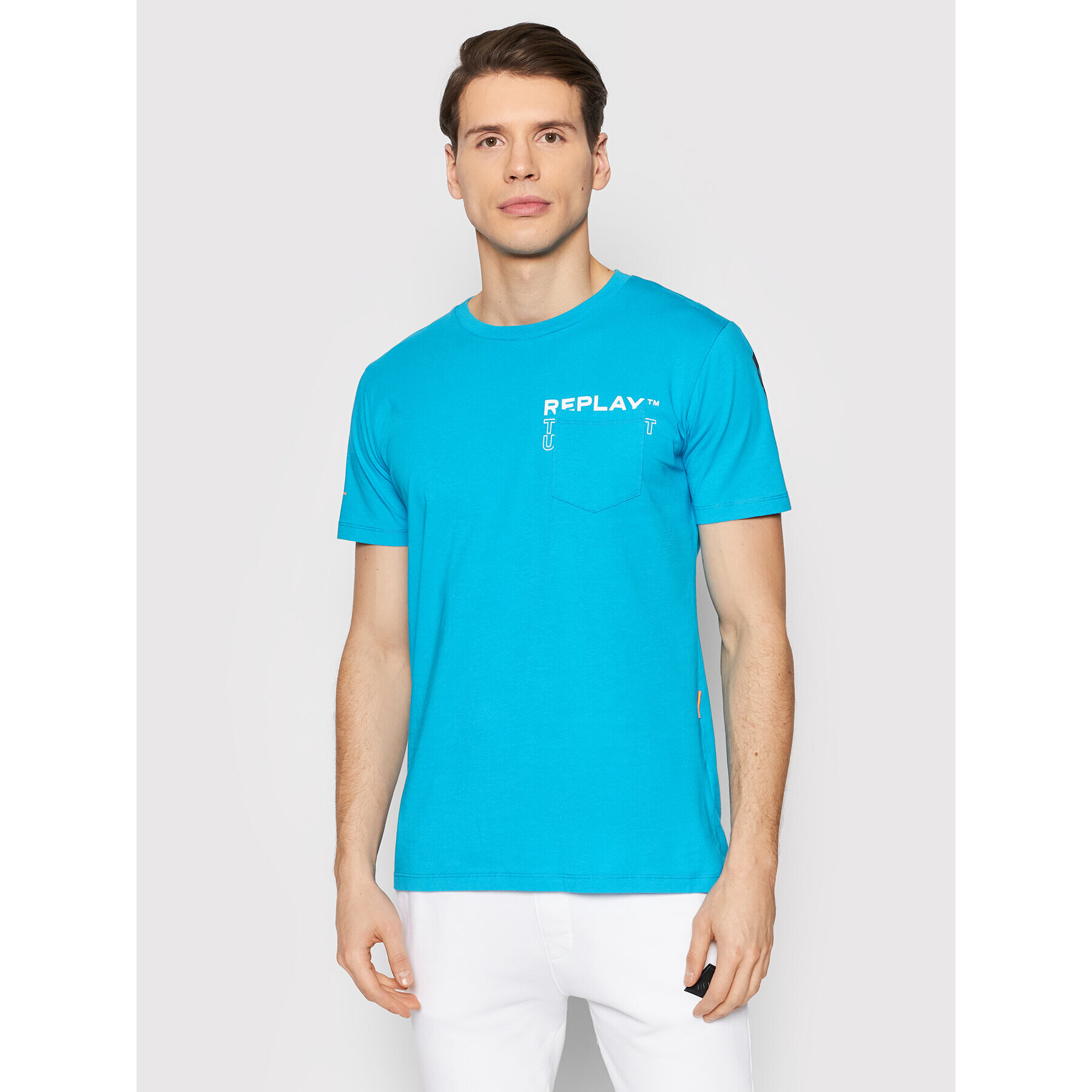 Replay Тишърт M6014.000.23062 Син Regular Fit - Pepit.bg