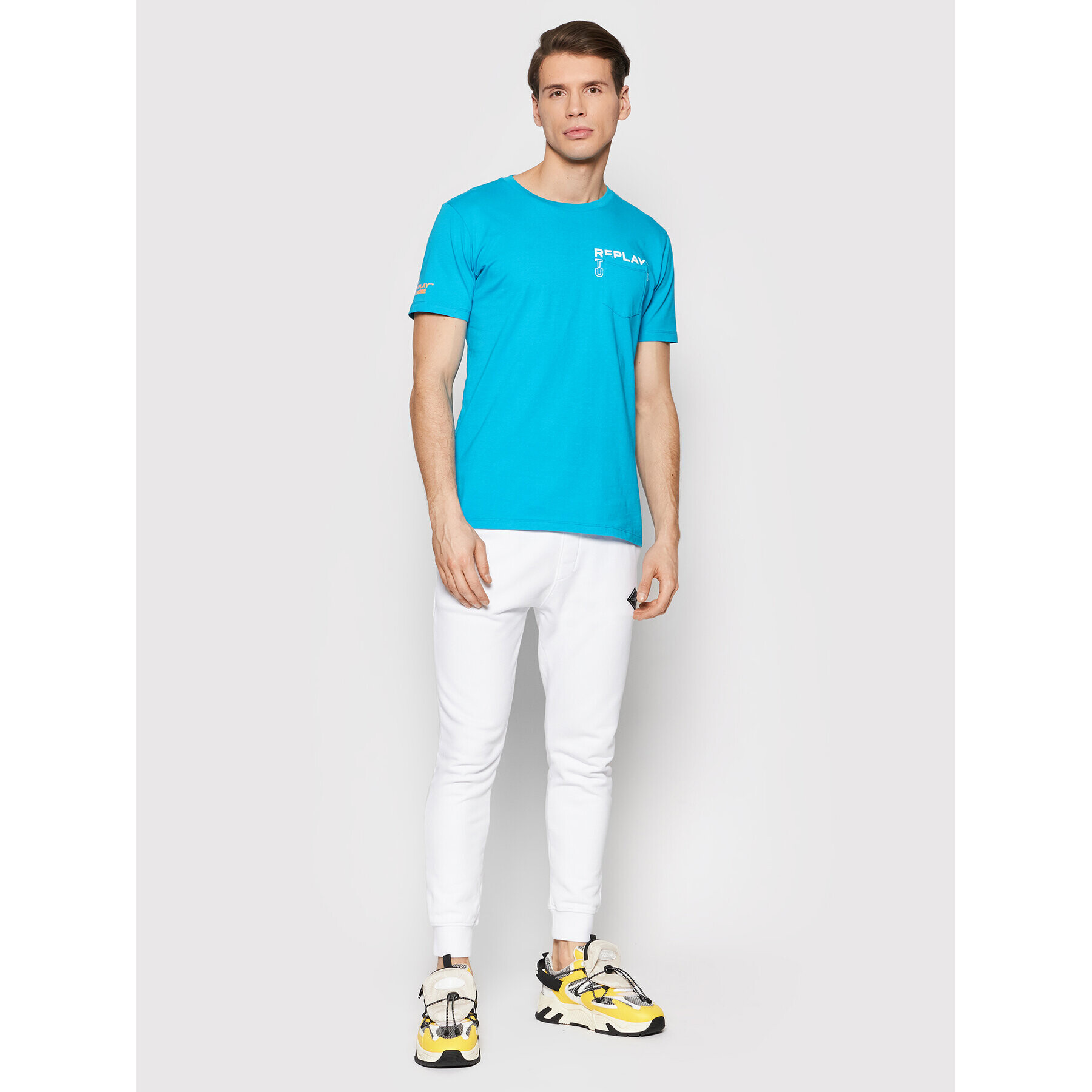 Replay Тишърт M6014.000.23062 Син Regular Fit - Pepit.bg