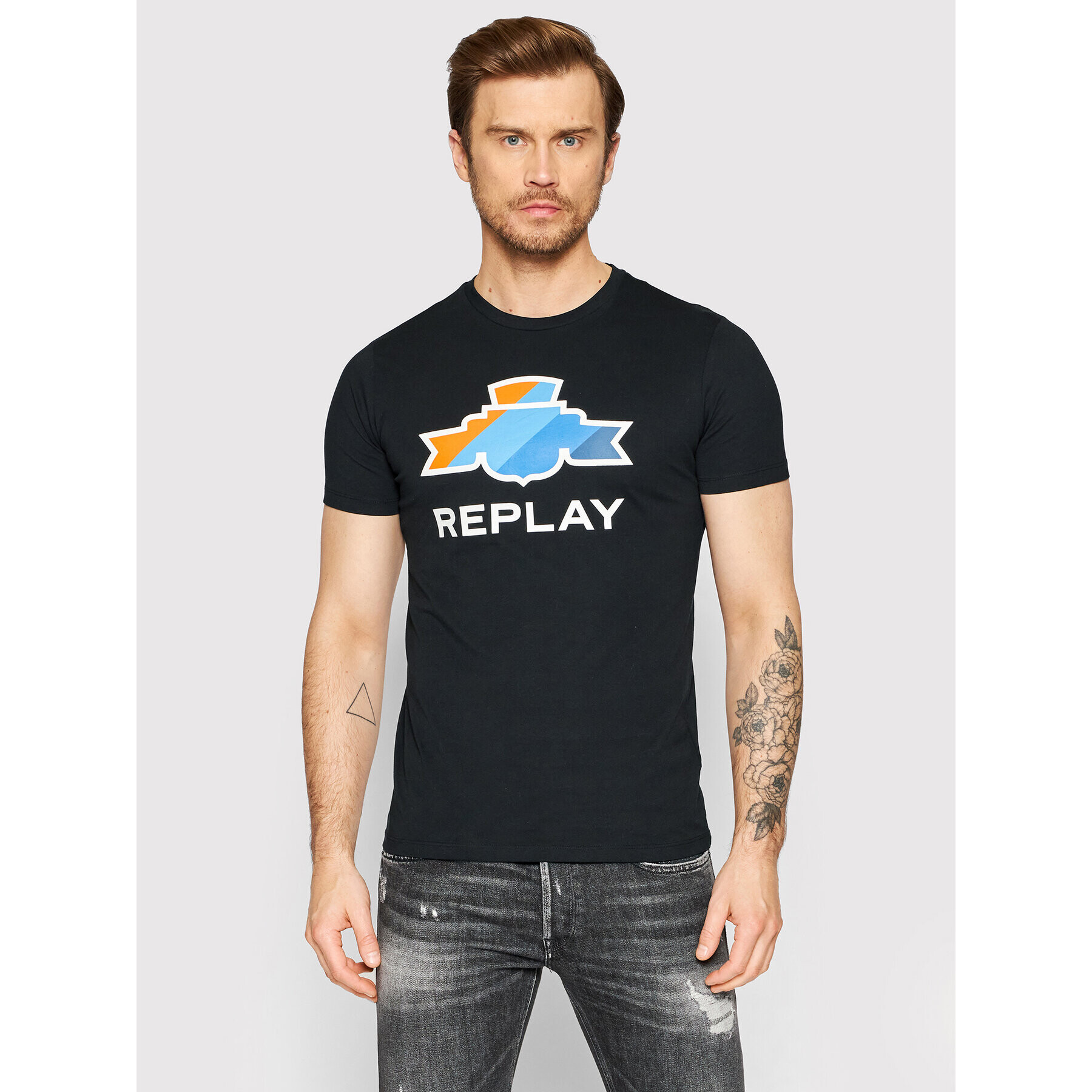 Replay Тишърт M6016.000.22980P Черен Regular Fit - Pepit.bg