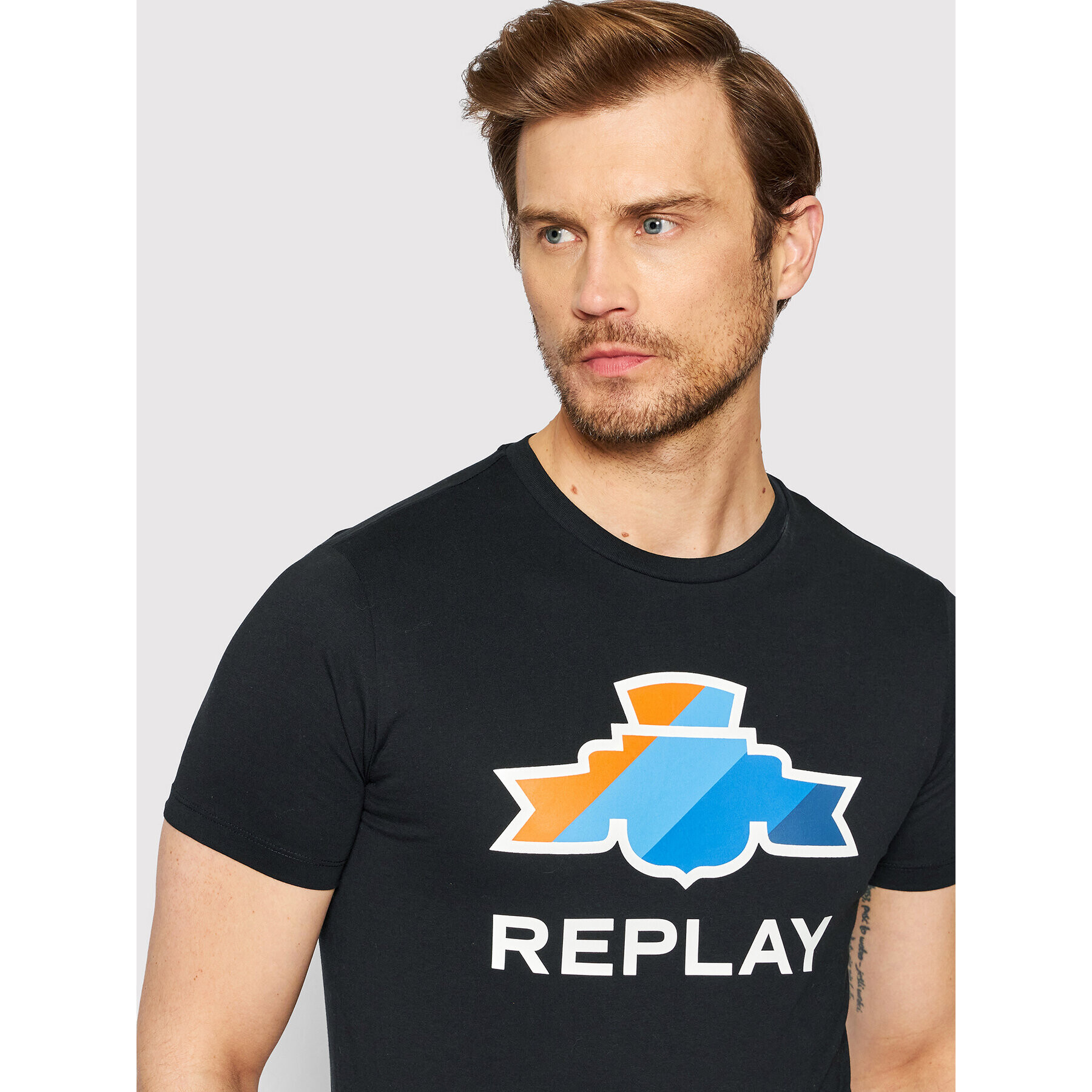 Replay Тишърт M6016.000.22980P Черен Regular Fit - Pepit.bg