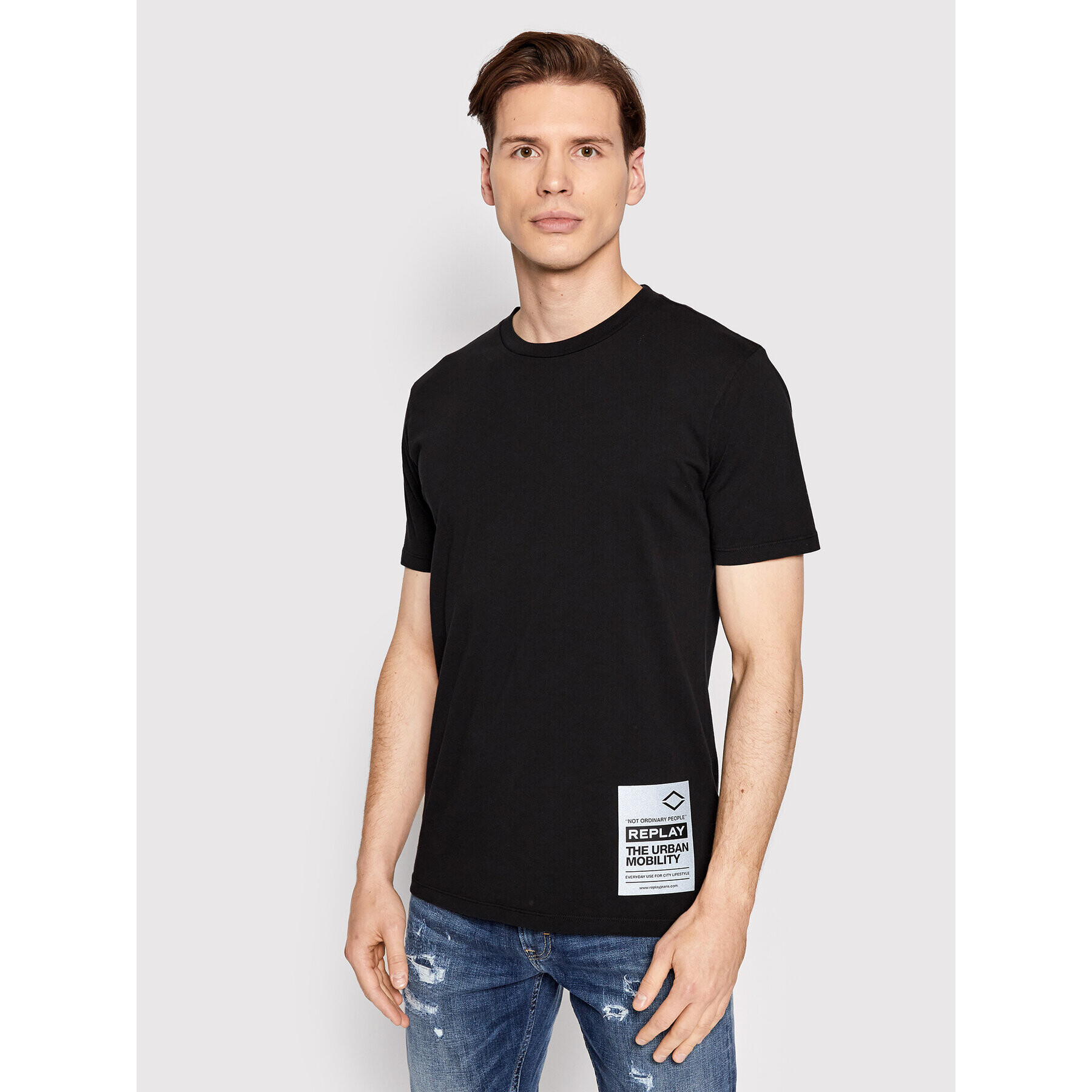 Replay Тишърт M6026.000.23178D Черен Regular Fit - Pepit.bg