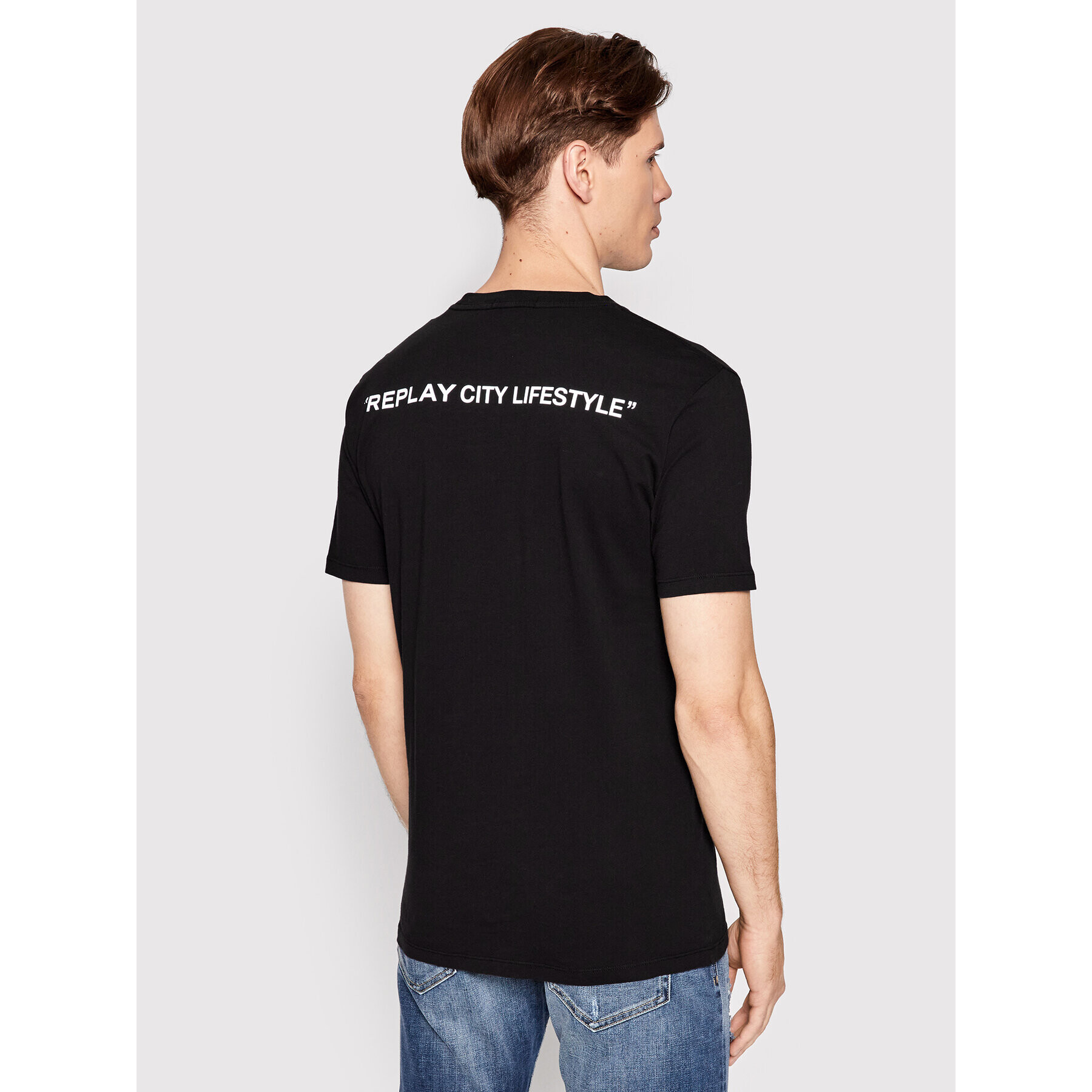 Replay Тишърт M6026.000.23178D Черен Regular Fit - Pepit.bg