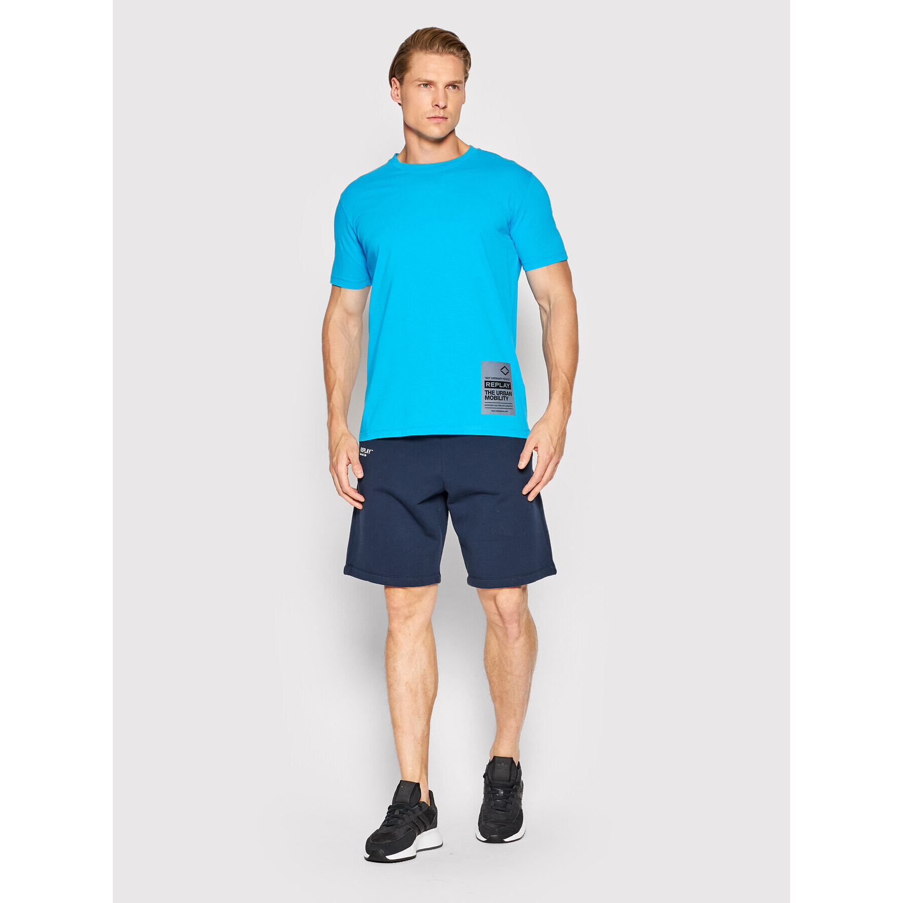 Replay Тишърт M6026.000.23178D Син Regular Fit - Pepit.bg
