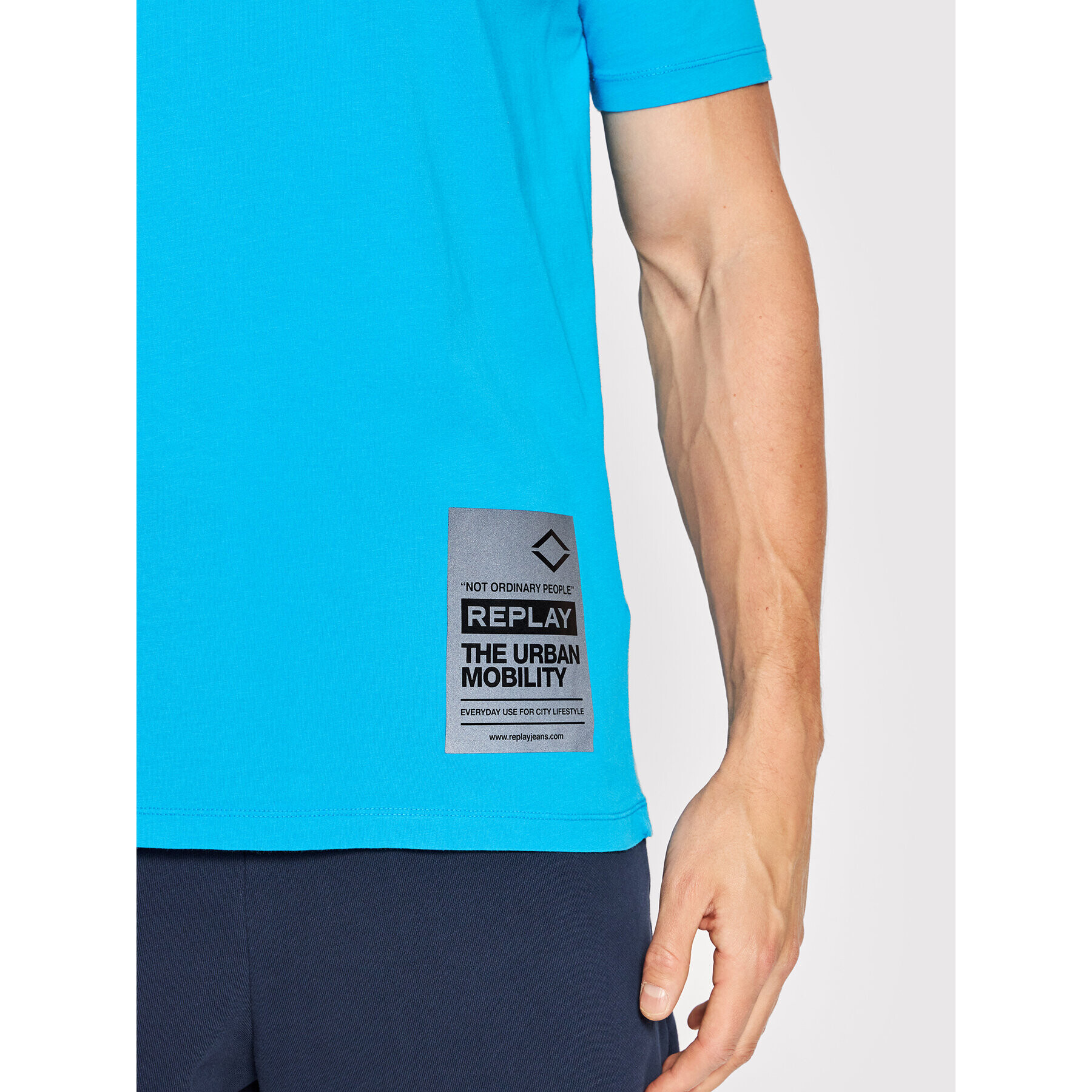 Replay Тишърт M6026.000.23178D Син Regular Fit - Pepit.bg