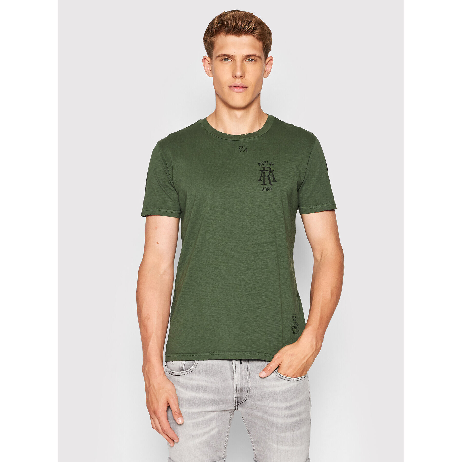 Replay Тишърт M6029.000.22336G Зелен Regular Fit - Pepit.bg