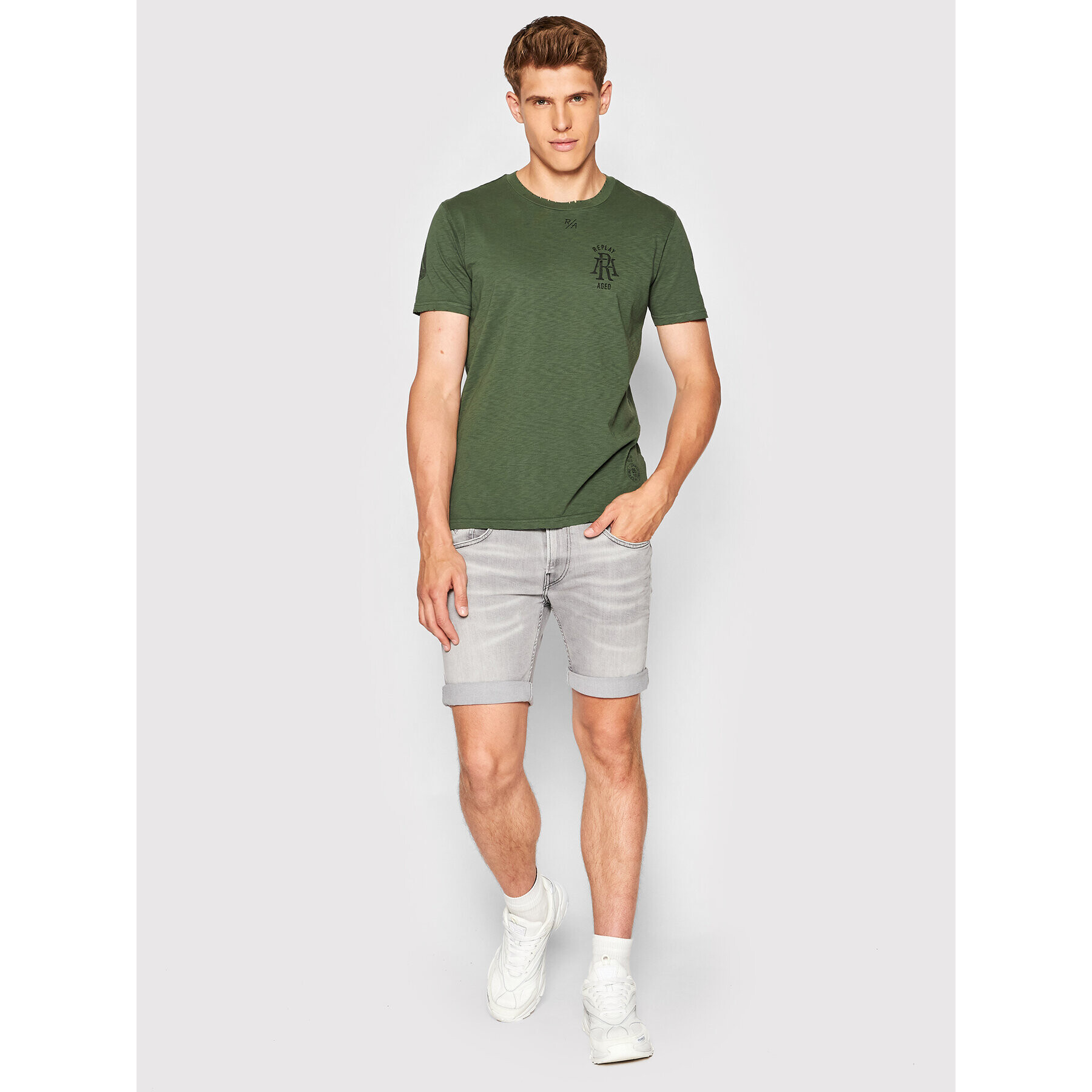 Replay Тишърт M6029.000.22336G Зелен Regular Fit - Pepit.bg