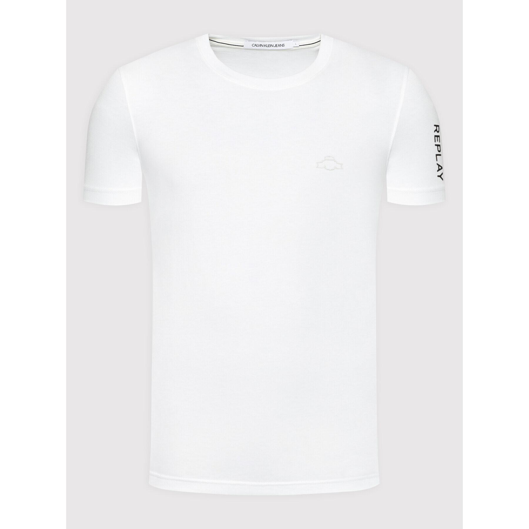 Replay Тишърт M6030.000.22608 Бял Regular Fit - Pepit.bg
