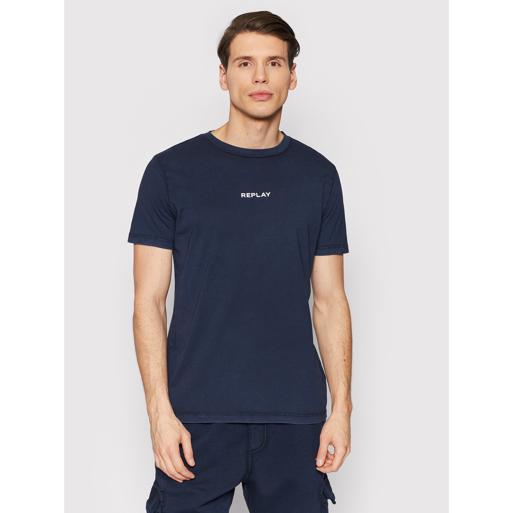 Replay Тишърт M6033.000.23178G Тъмносин Regular Fit - Pepit.bg