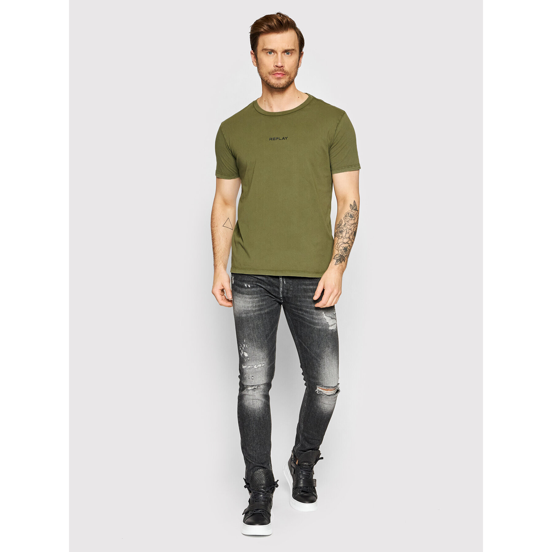 Replay Тишърт M6033.000.23178G Зелен Regular Fit - Pepit.bg