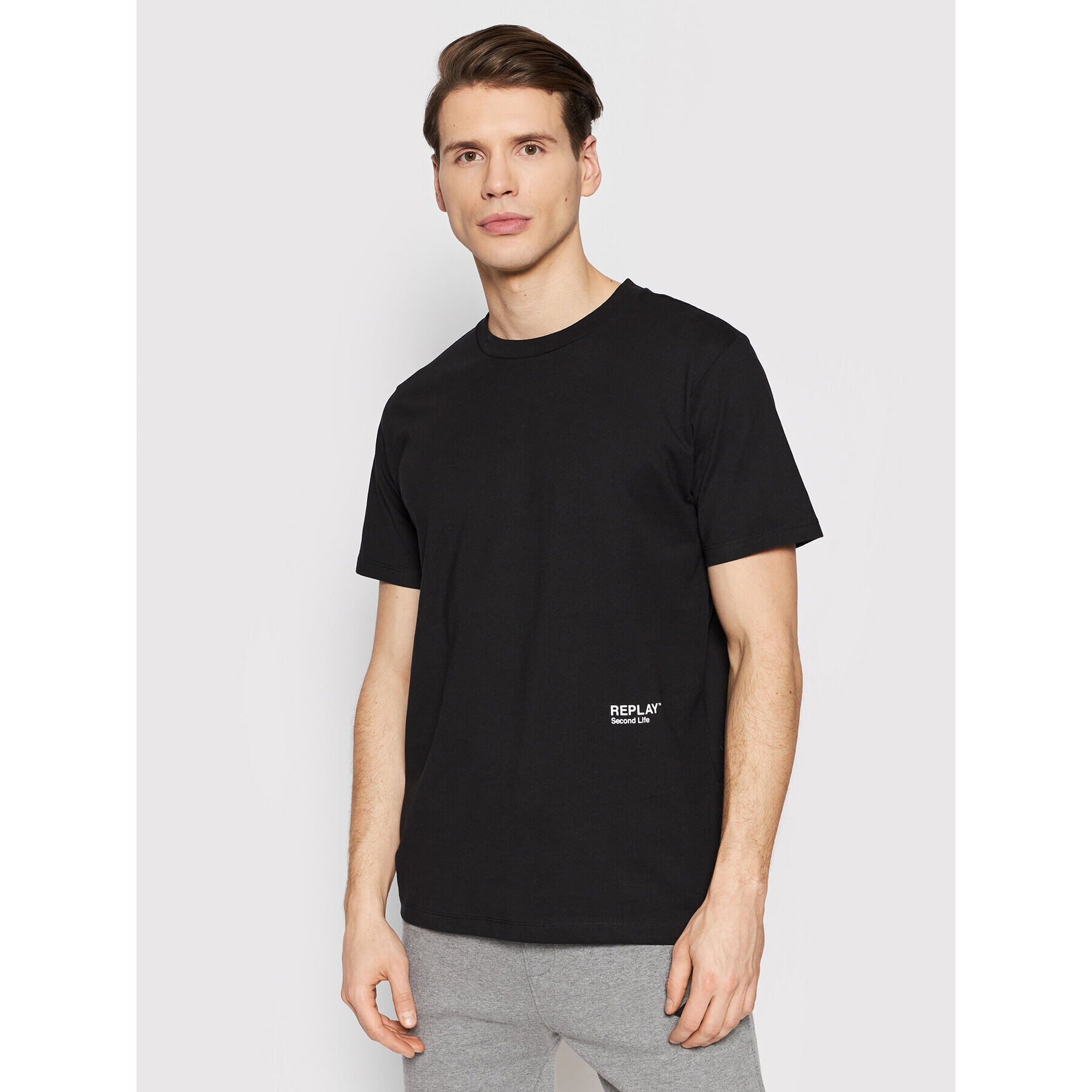 Replay Тишърт M6039.000.23188P Черен Regular Fit - Pepit.bg