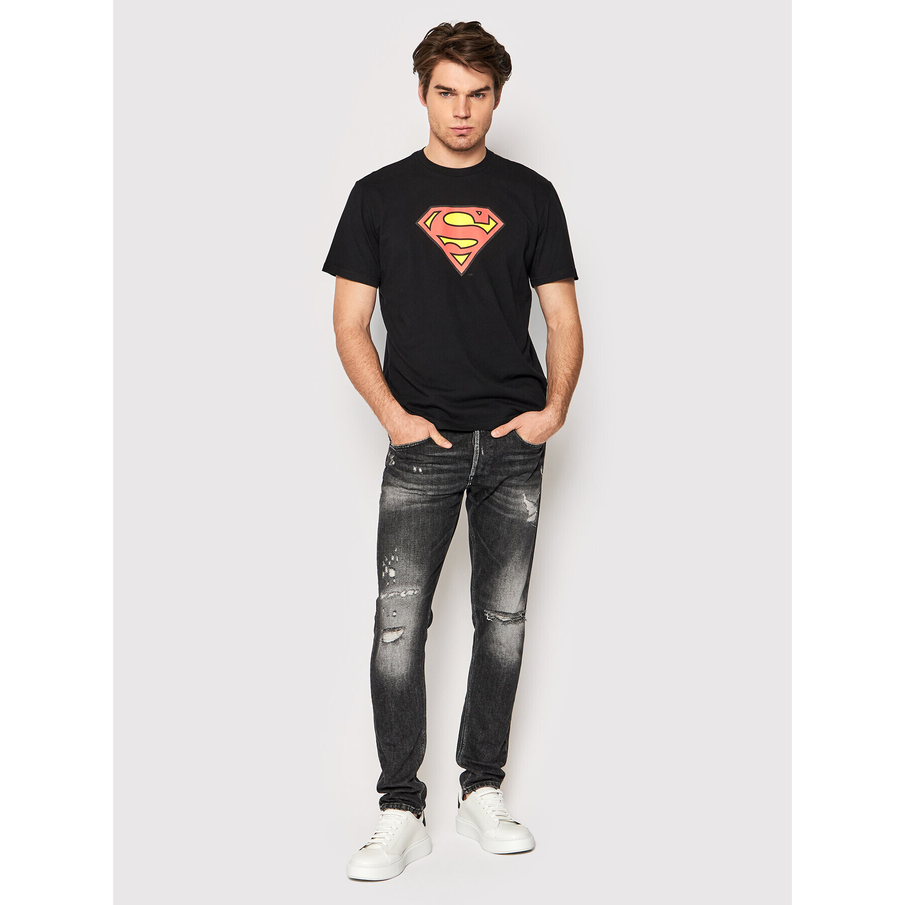 Replay Тишърт M6120.000.22880 Черен Regular Fit - Pepit.bg