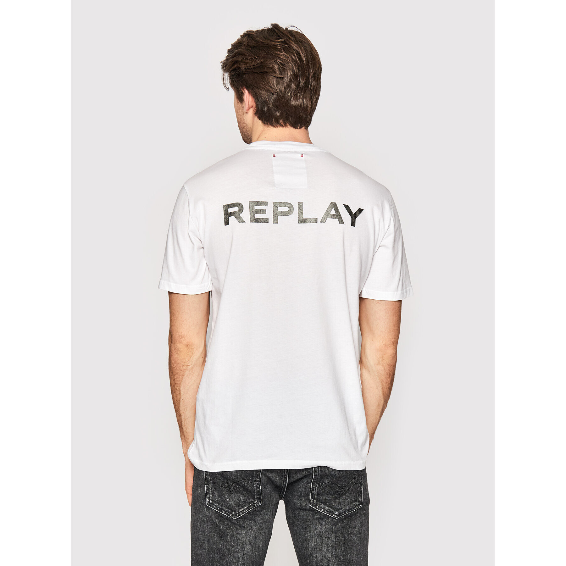 Replay Тишърт M6120A.000.22880 Бял Regular Fit - Pepit.bg
