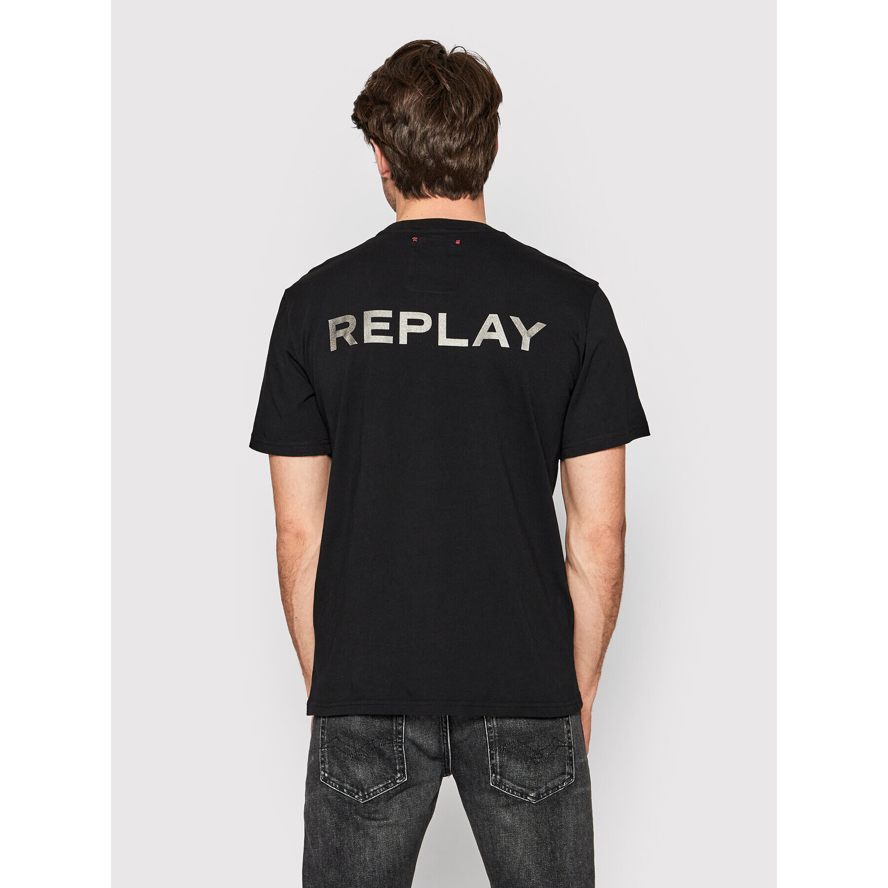 Replay Тишърт M6120A.000.22880 Черен Regular Fit - Pepit.bg