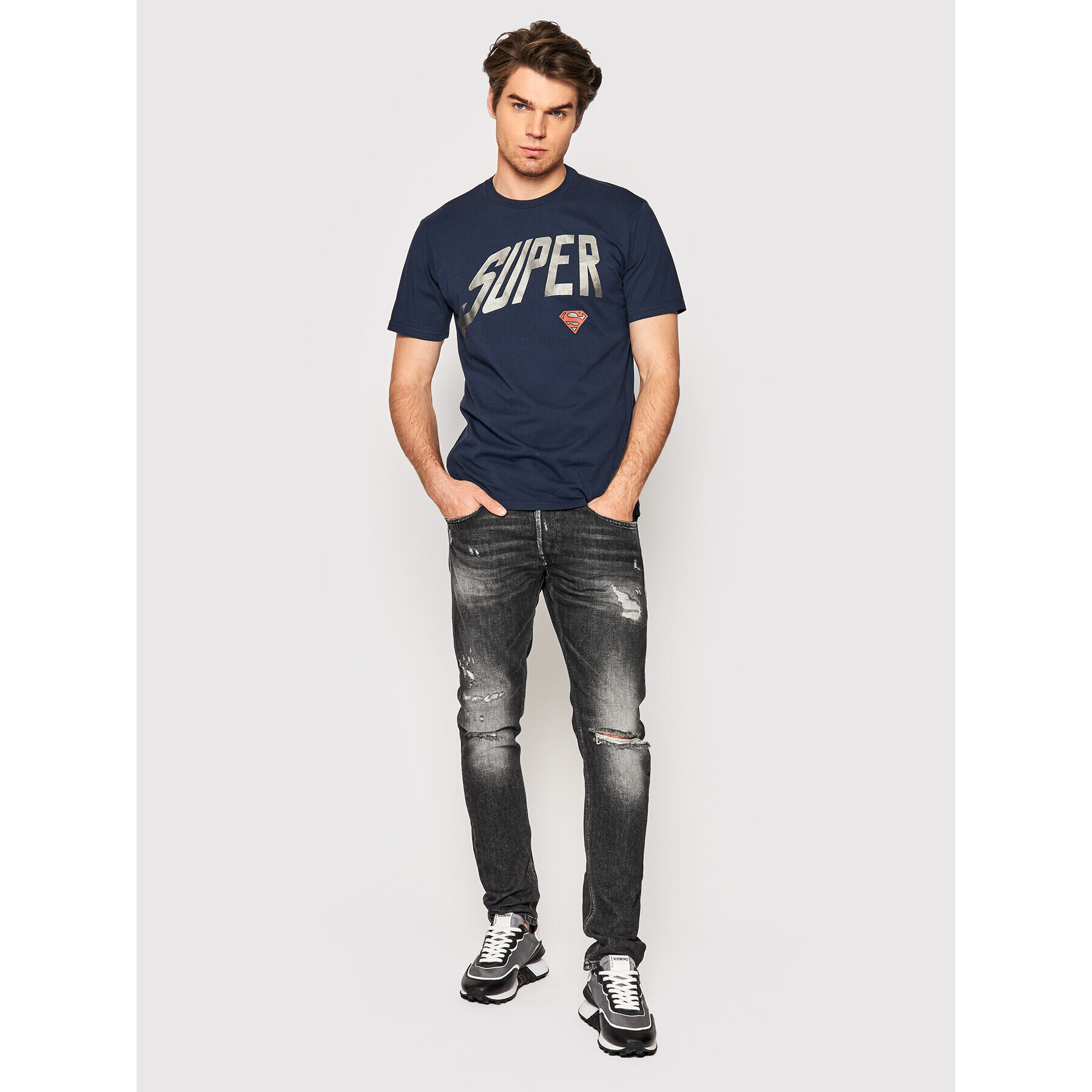 Replay Тишърт M6120A.000.22880 Тъмносин Regular Fit - Pepit.bg