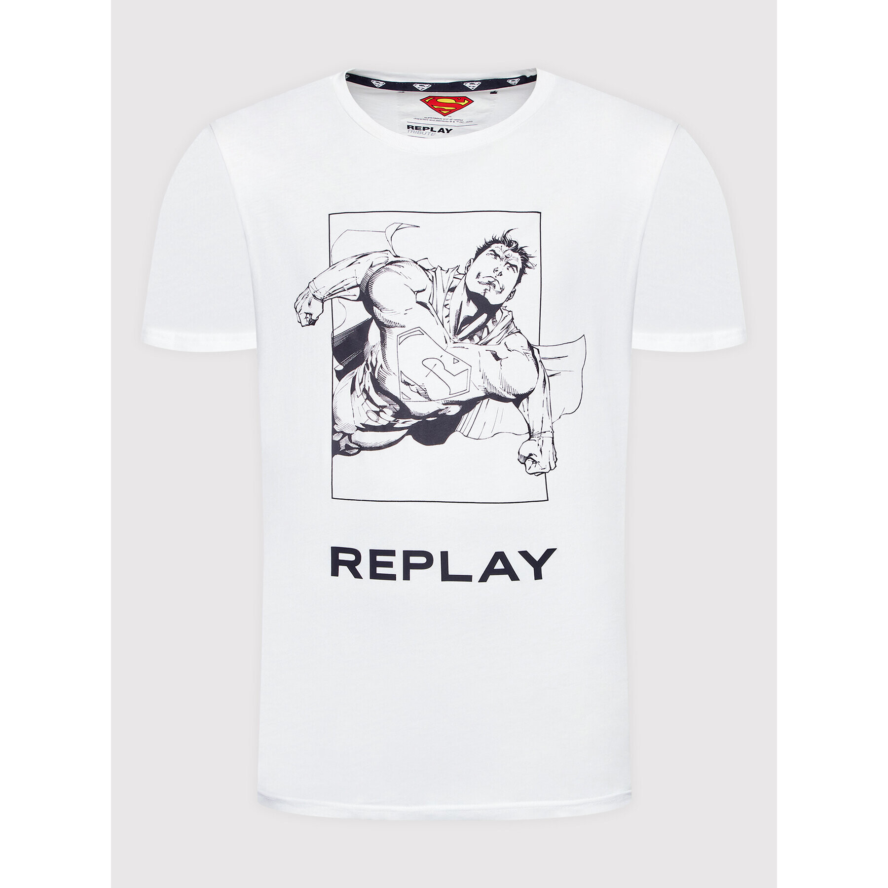 Replay Тишърт M6120C.000.22880 Бял Regular Fit - Pepit.bg