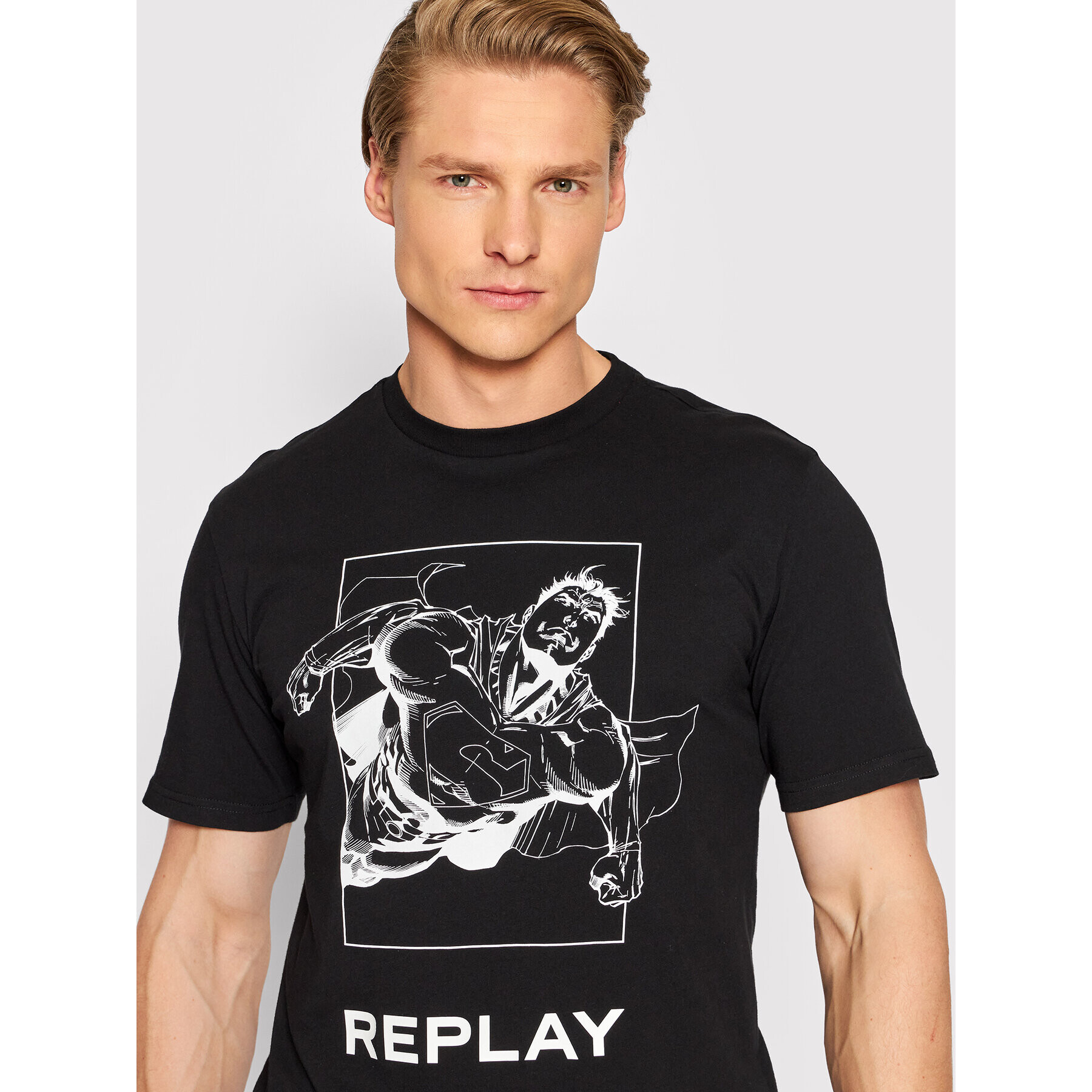 Replay Тишърт M6120C.000.22880 Черен Regular Fit - Pepit.bg
