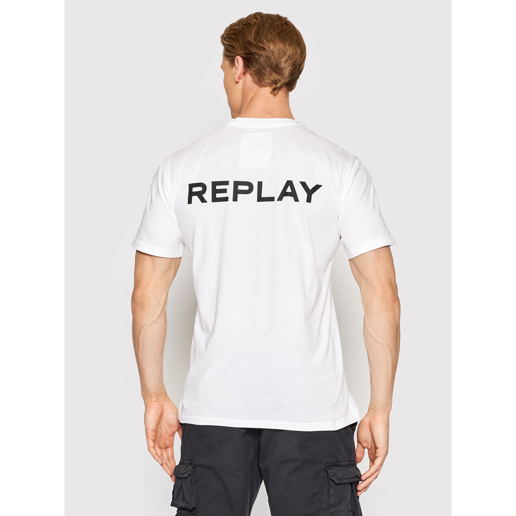 Replay Тишърт M6120E.000.22880 Бял Regular Fit - Pepit.bg