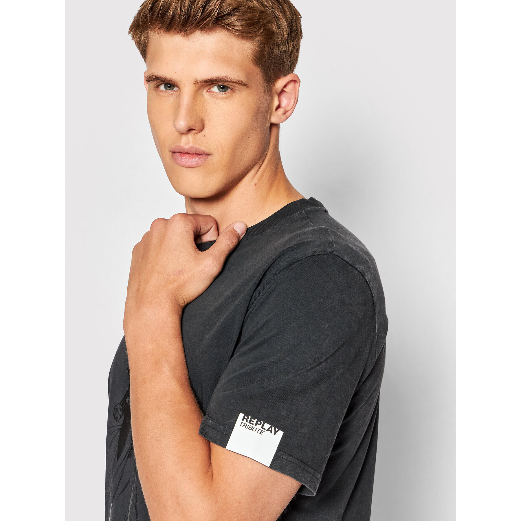 Replay Тишърт M6120F.000.22658LM Сив Regular Fit - Pepit.bg