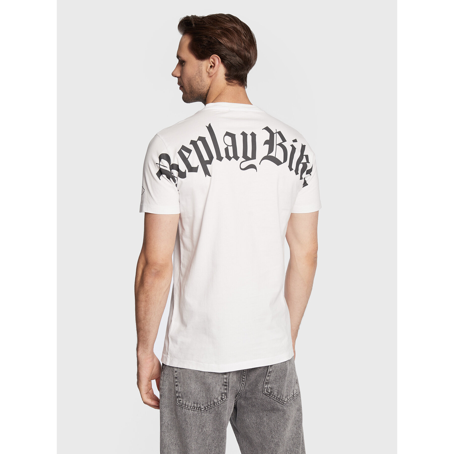 Replay Тишърт M6286.000.23062 Бял Regular Fit - Pepit.bg