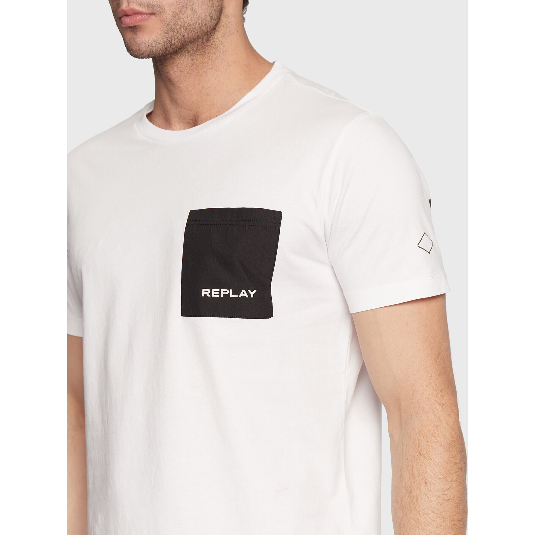 Replay Тишърт M6286.000.23062 Бял Regular Fit - Pepit.bg