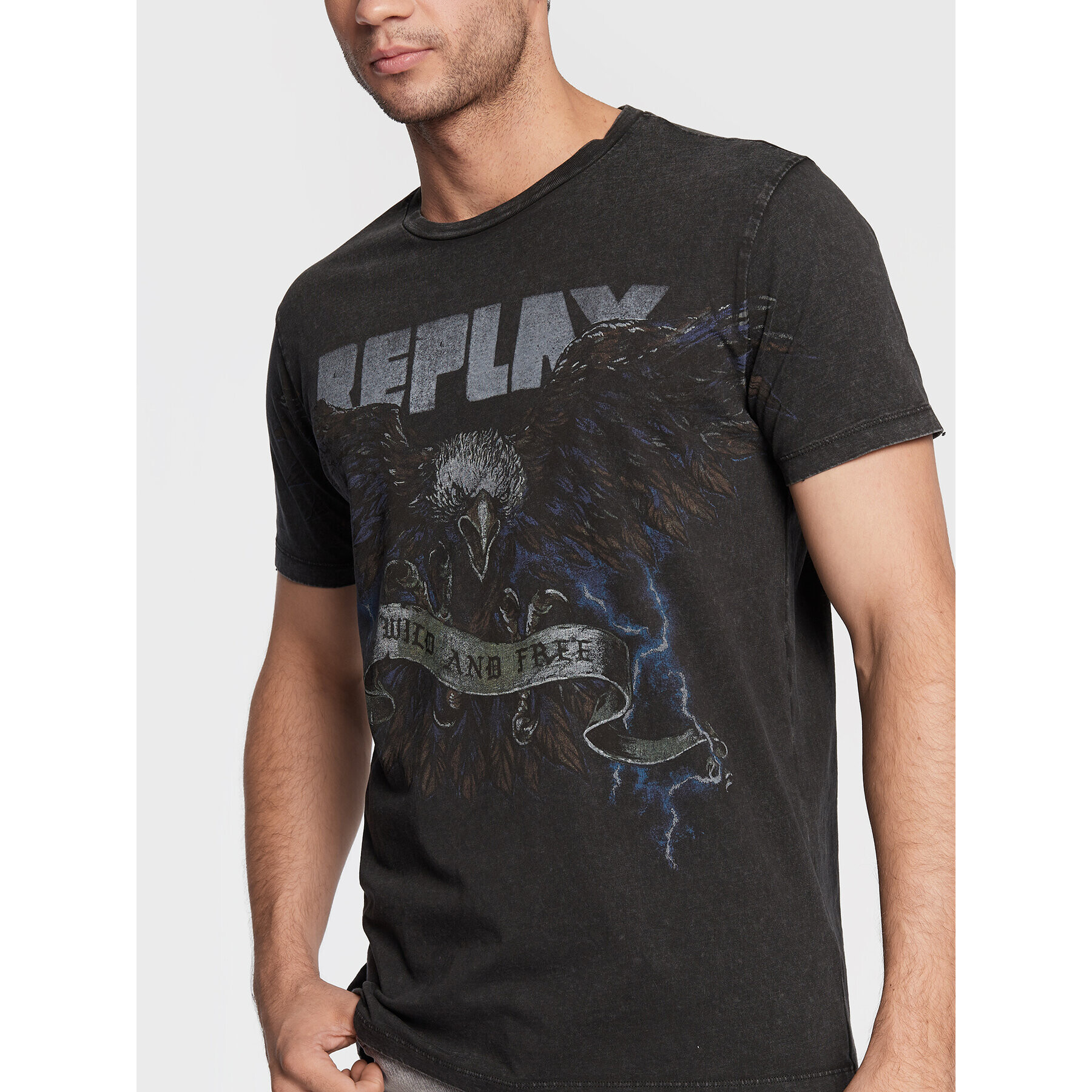 Replay Тишърт M6296.000.22658LM Черен Regular Fit - Pepit.bg