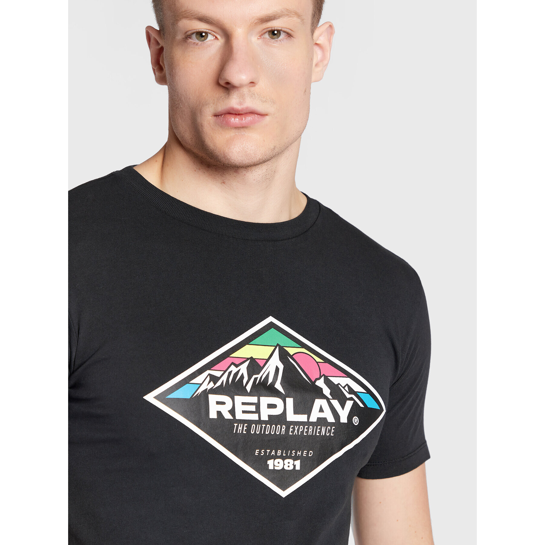 Replay Тишърт M6299.000.22662G Черен Regular Fit - Pepit.bg