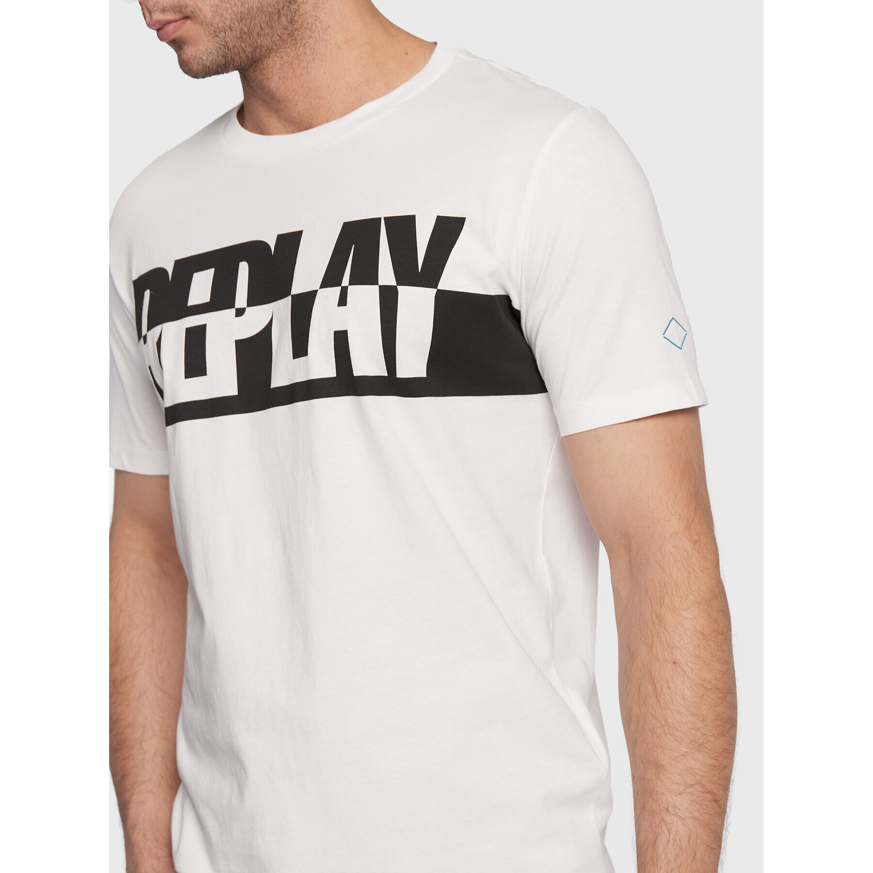 Replay Тишърт M6308.000.2660 Бял Regular Fit - Pepit.bg