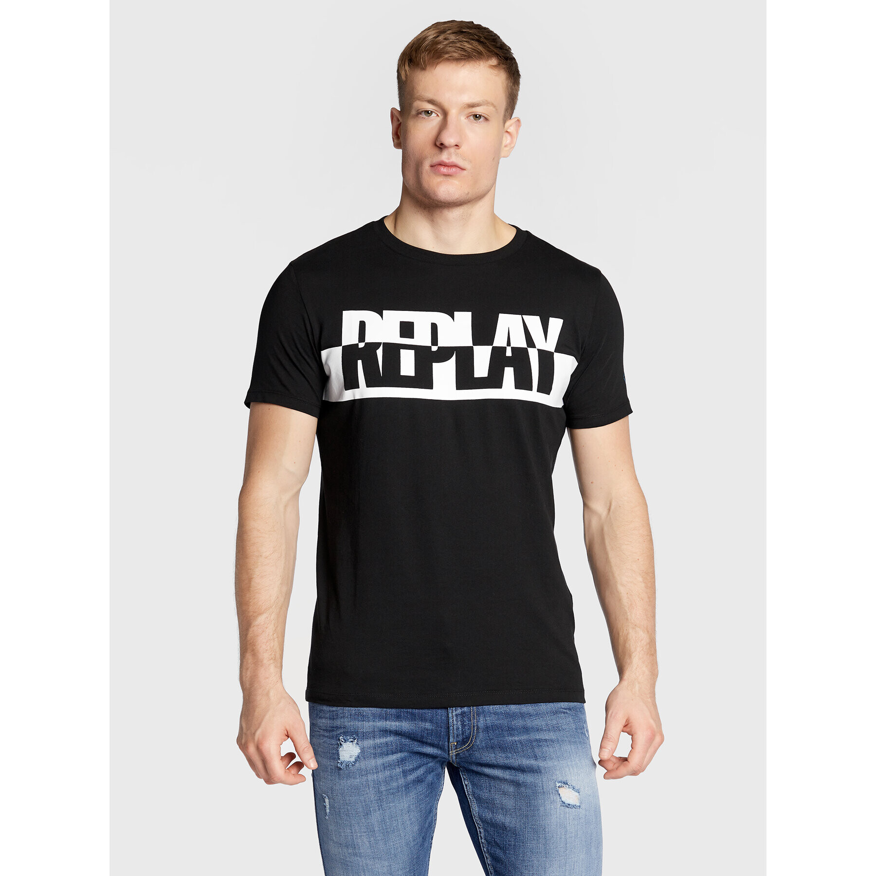 Replay Тишърт M6308.000.2660 Черен Regular Fit - Pepit.bg