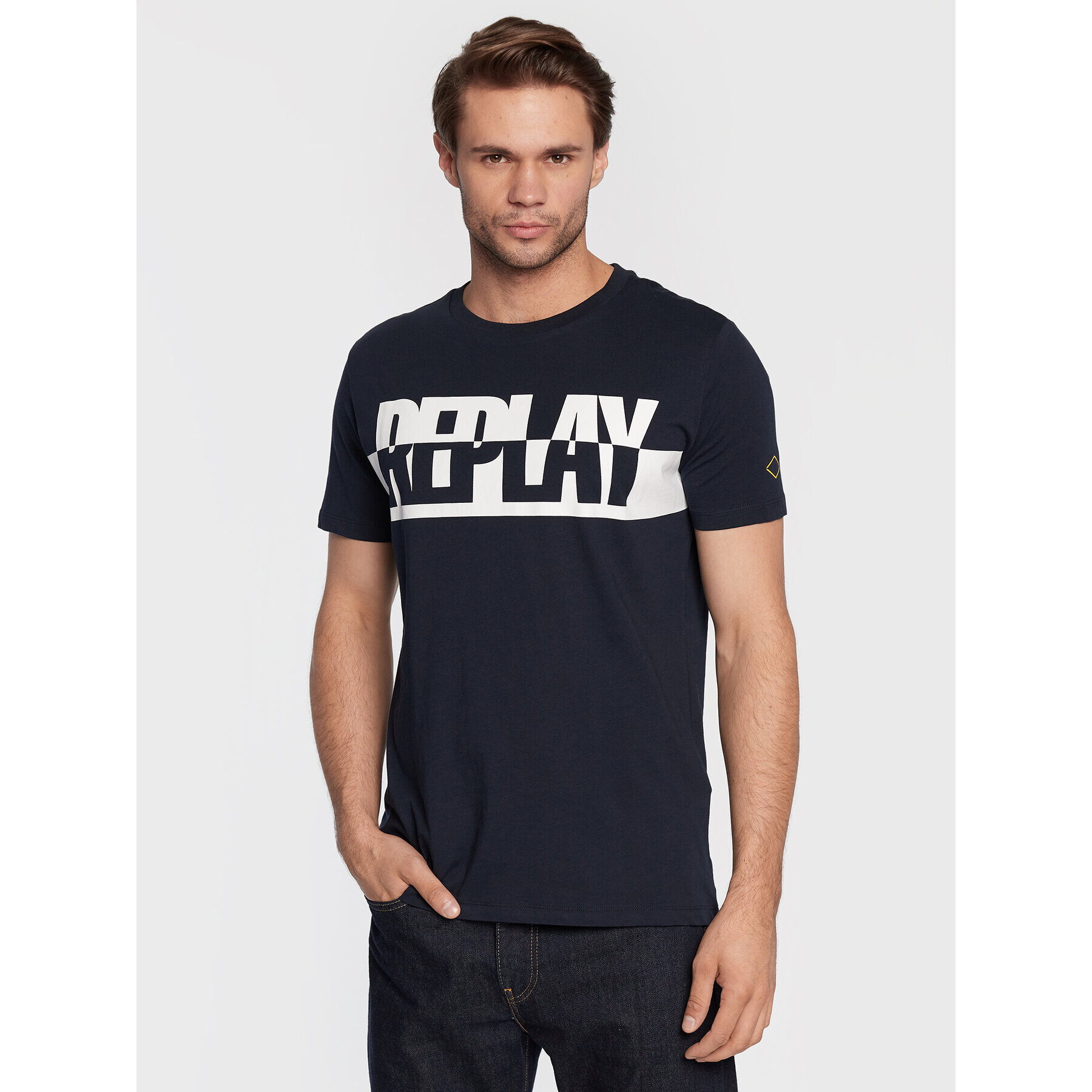 Replay Тишърт M6308.000.2660 Тъмносин Regular Fit - Pepit.bg