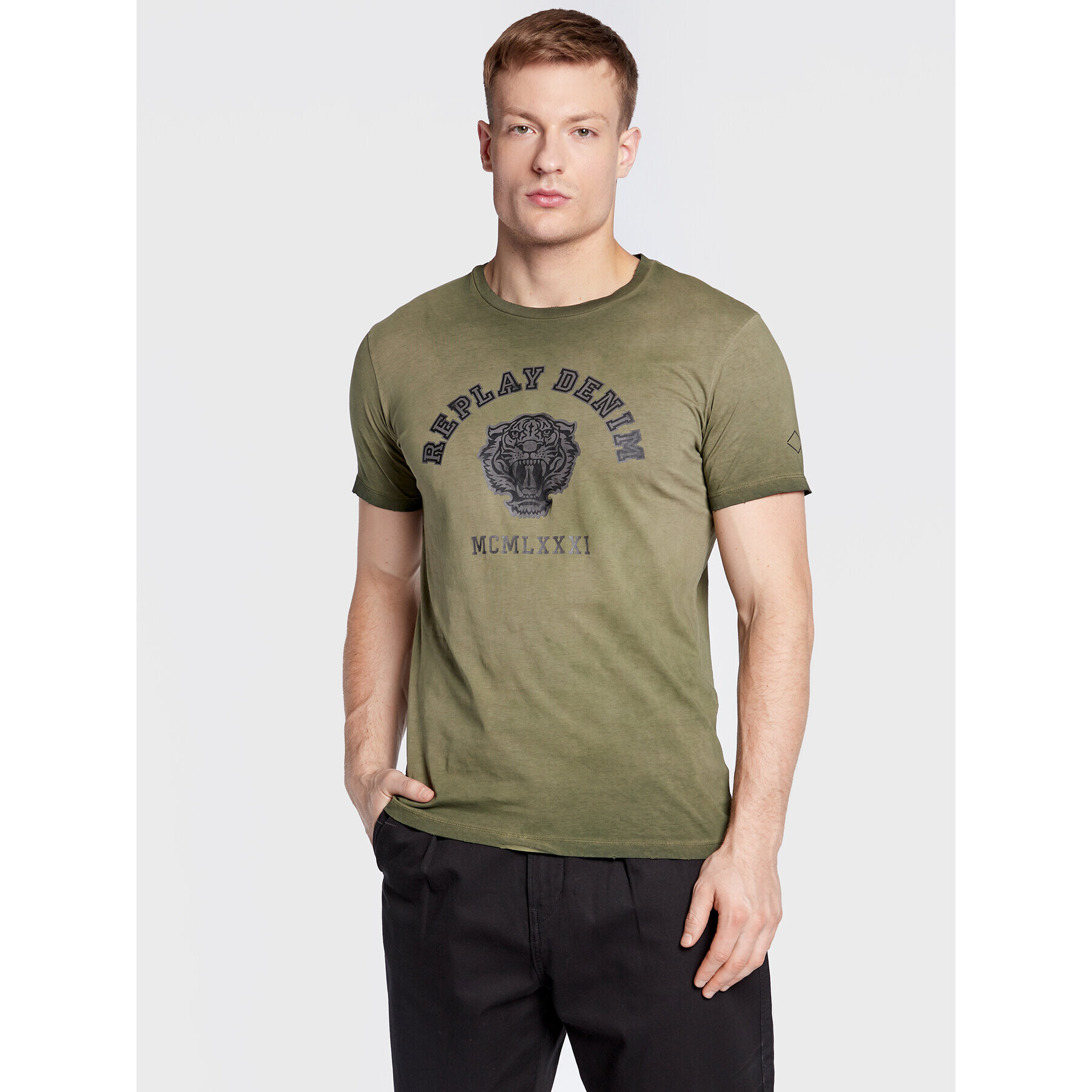 Replay Тишърт M6319.000.22658F Зелен Regular Fit - Pepit.bg