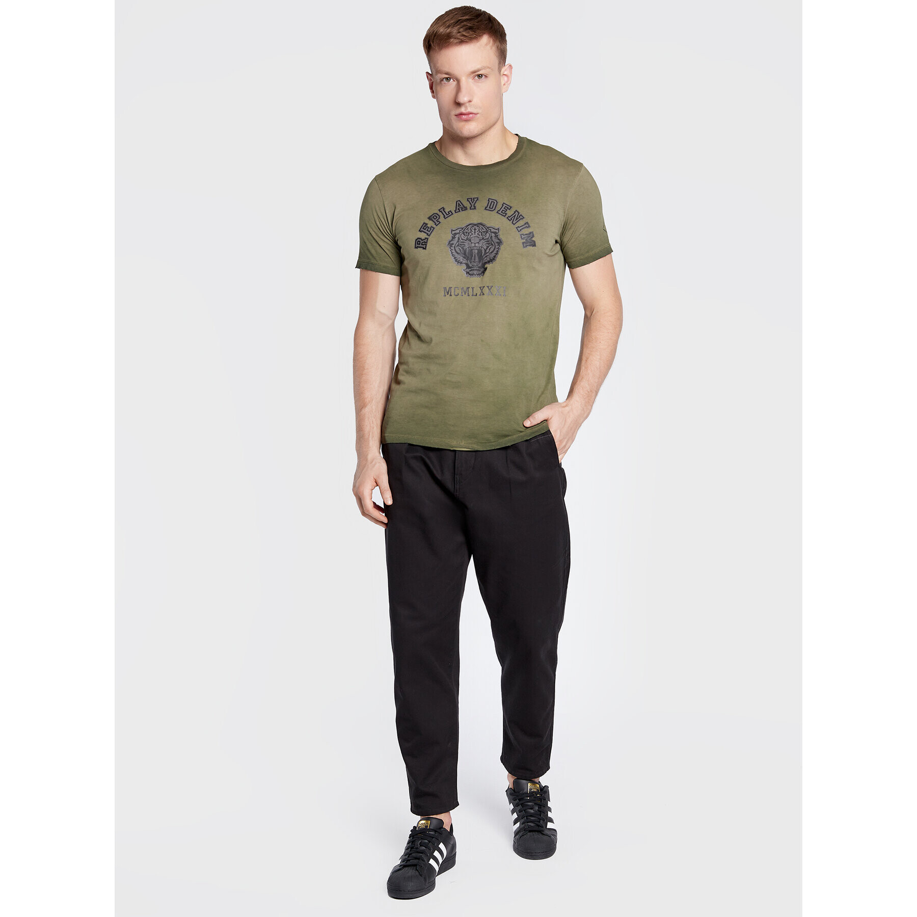 Replay Тишърт M6319.000.22658F Зелен Regular Fit - Pepit.bg