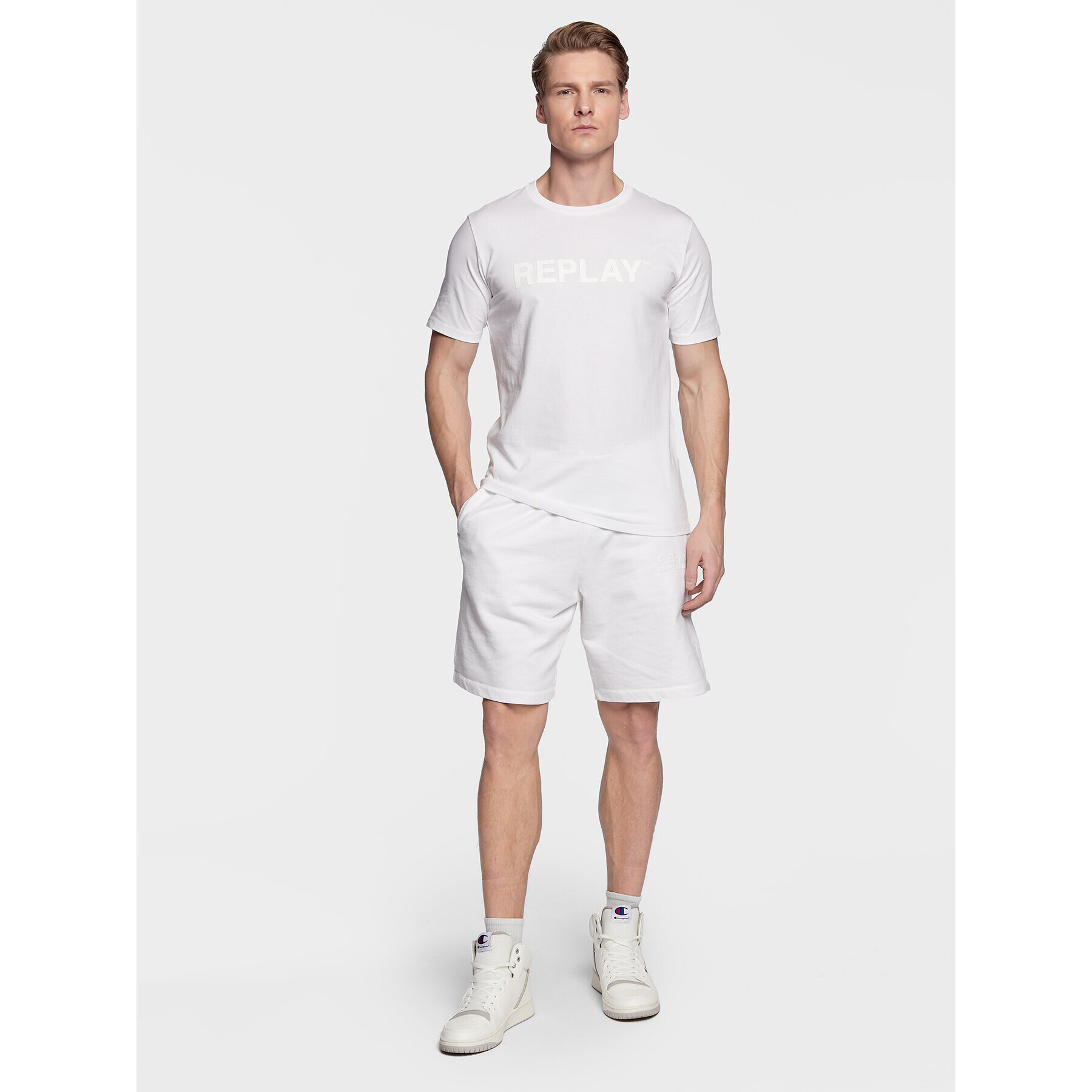 Replay Тишърт M6462.000.23188P Бял Regular Fit - Pepit.bg