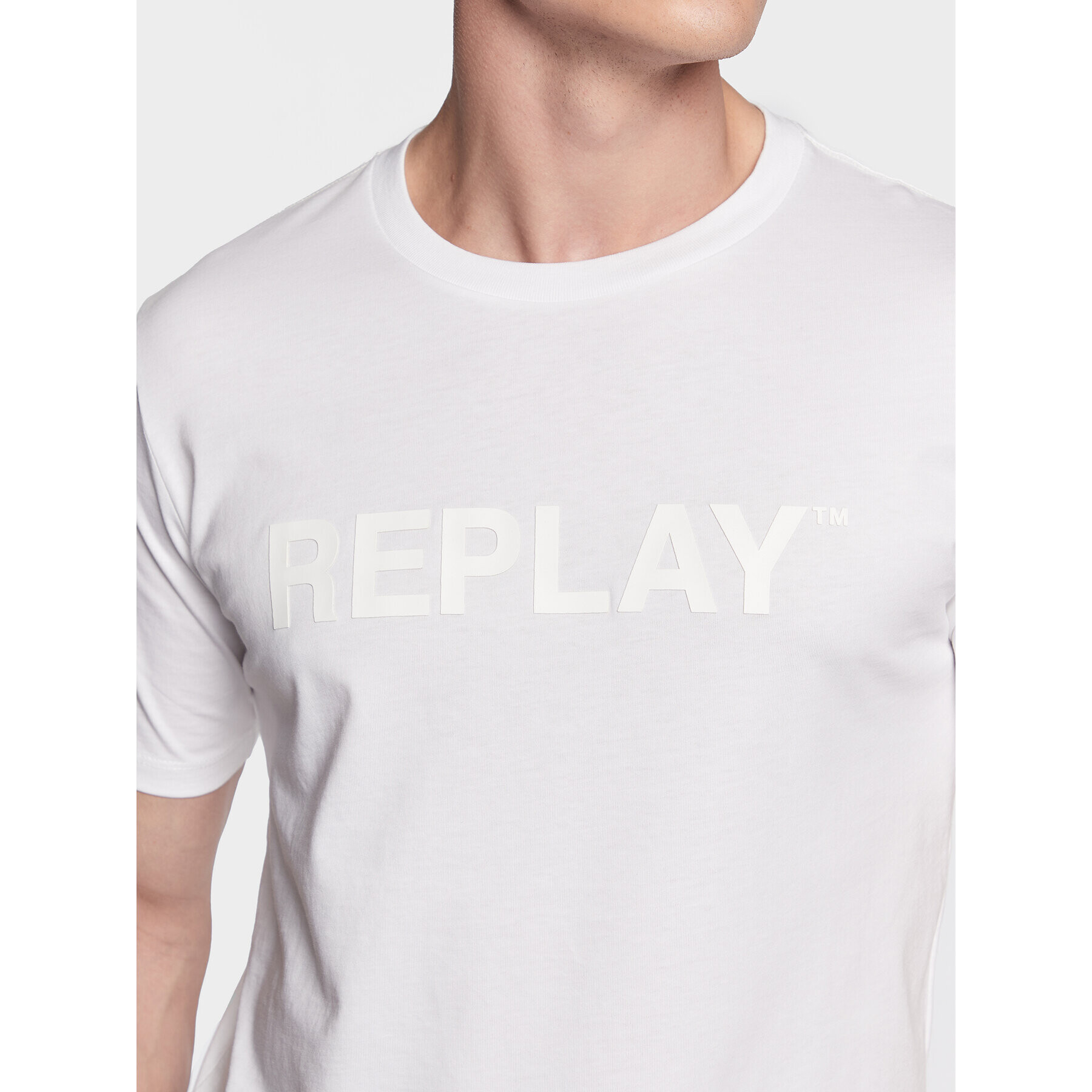 Replay Тишърт M6462.000.23188P Бял Regular Fit - Pepit.bg