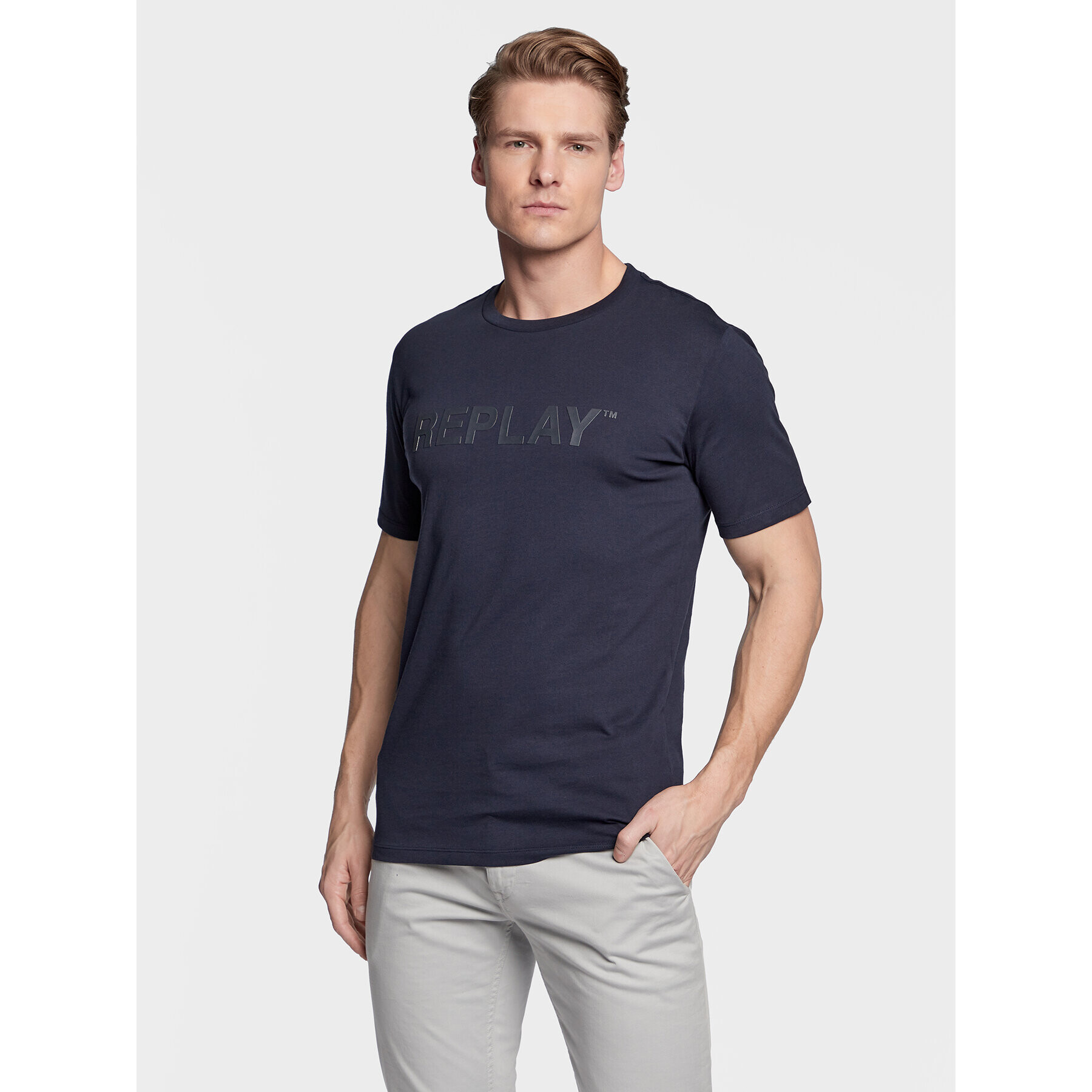 Replay Тишърт M6462.000.23188P Тъмносин Regular Fit - Pepit.bg