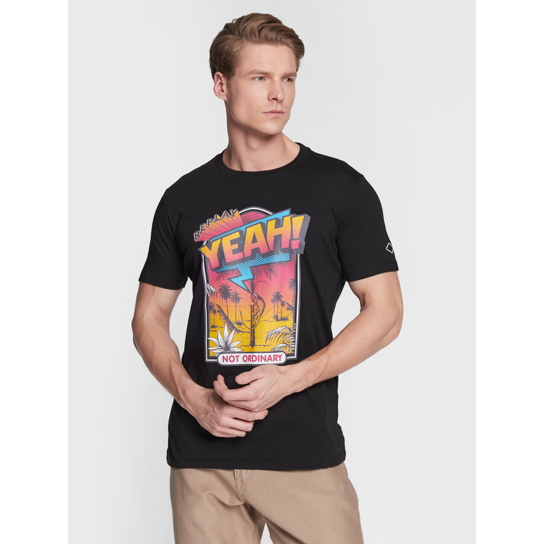 Replay Тишърт M6465.000.2660 Черен Regular Fit - Pepit.bg
