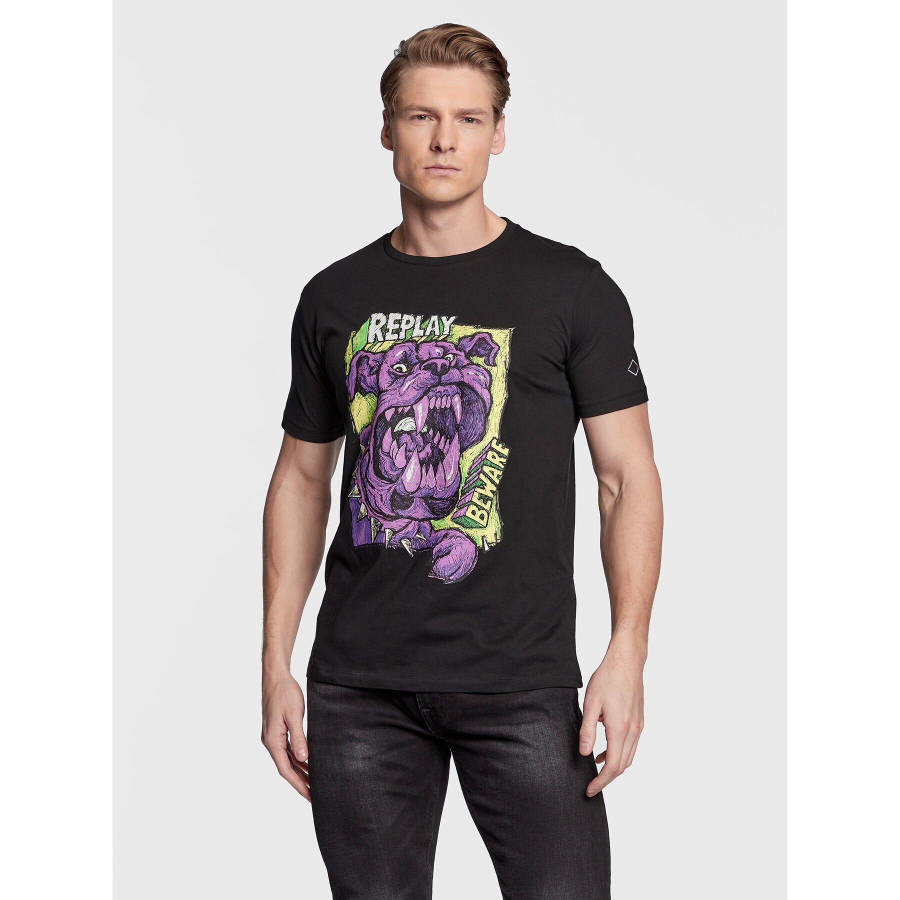 Replay Тишърт M6466.000.2660 Черен Regular Fit - Pepit.bg