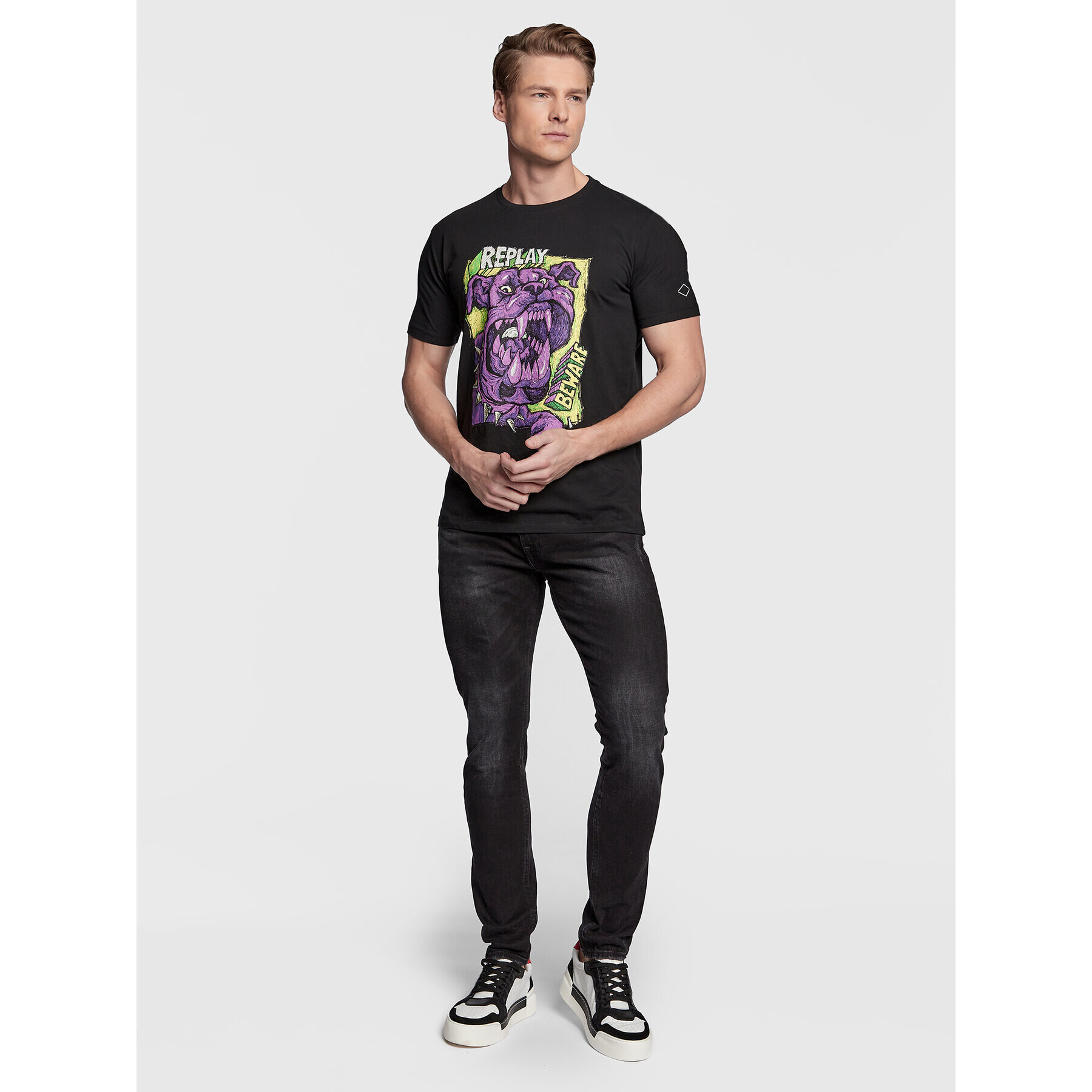 Replay Тишърт M6466.000.2660 Черен Regular Fit - Pepit.bg