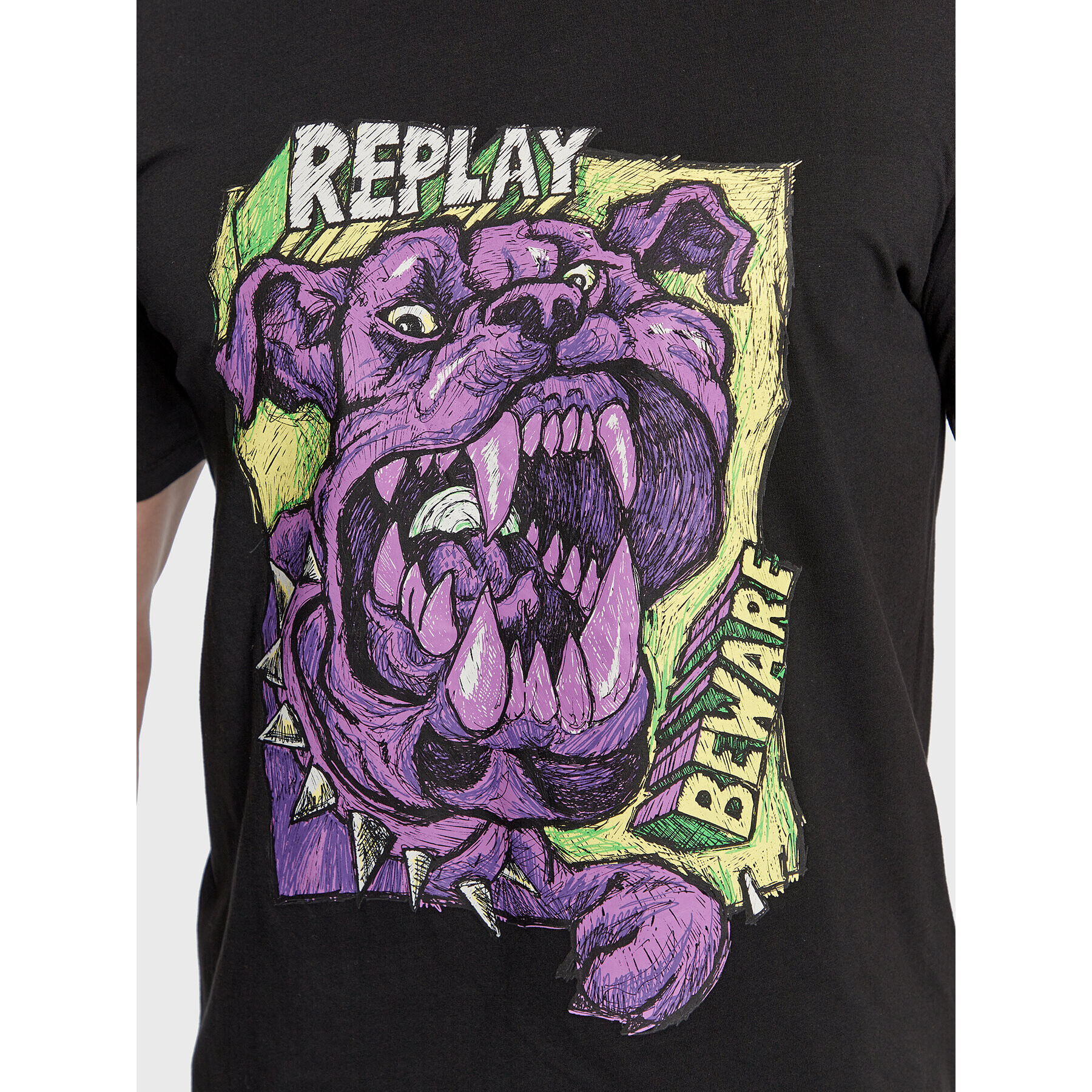 Replay Тишърт M6466.000.2660 Черен Regular Fit - Pepit.bg