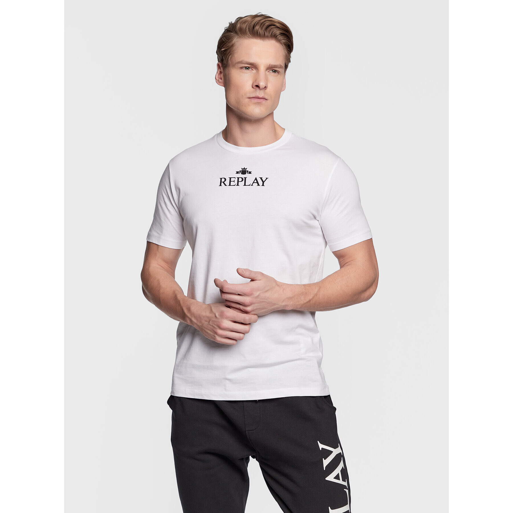 Replay Тишърт M6473.000.22980P Бял Regular Fit - Pepit.bg