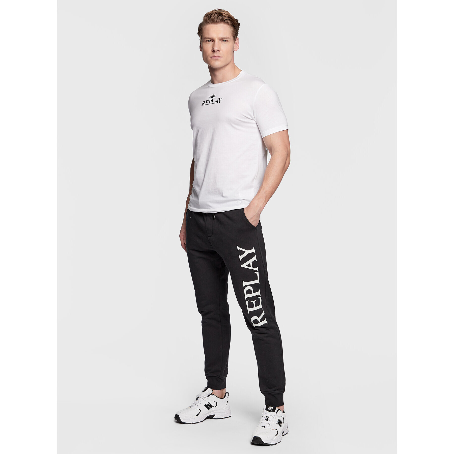 Replay Тишърт M6473.000.22980P Бял Regular Fit - Pepit.bg