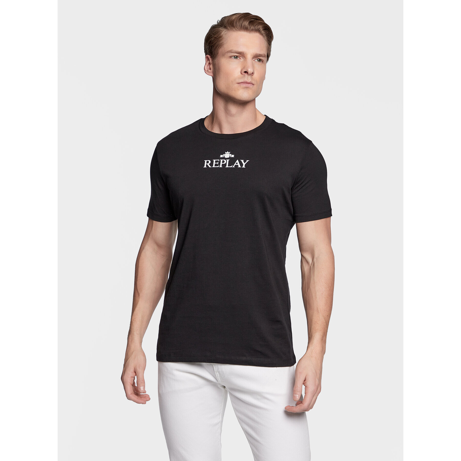 Replay Тишърт M6473.000.22980P Черен Regular Fit - Pepit.bg