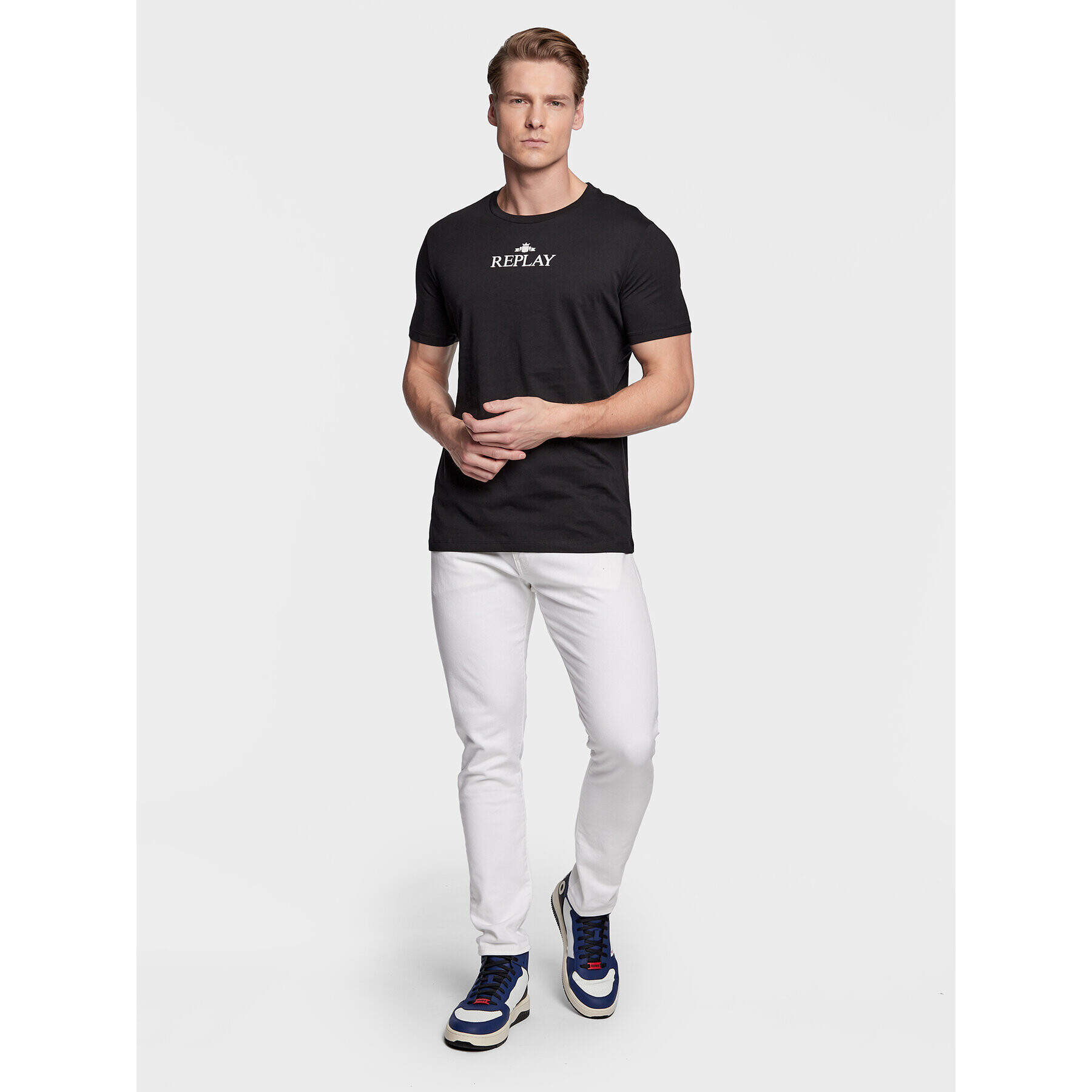 Replay Тишърт M6473.000.22980P Черен Regular Fit - Pepit.bg