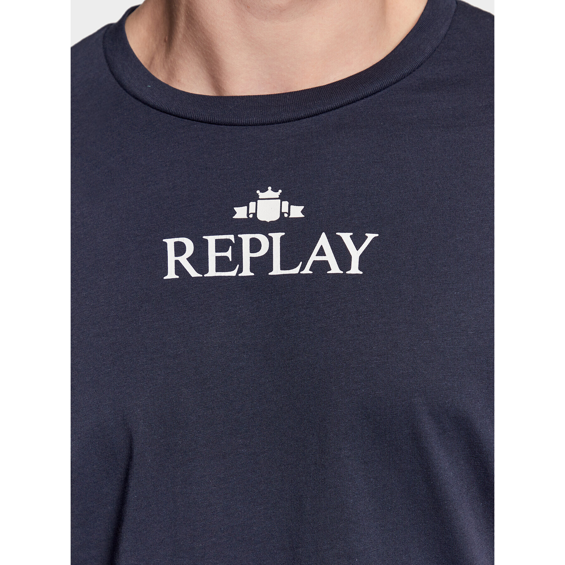Replay Тишърт M6473.000.22980P Тъмносин Regular Fit - Pepit.bg