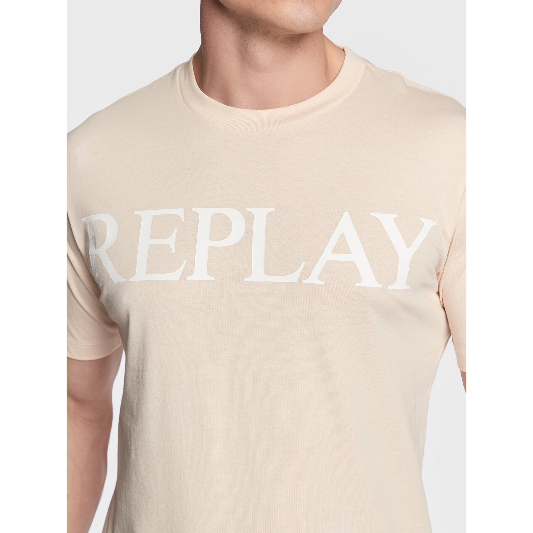 Replay Тишърт M6475.000.22980P Бежов Regular Fit - Pepit.bg