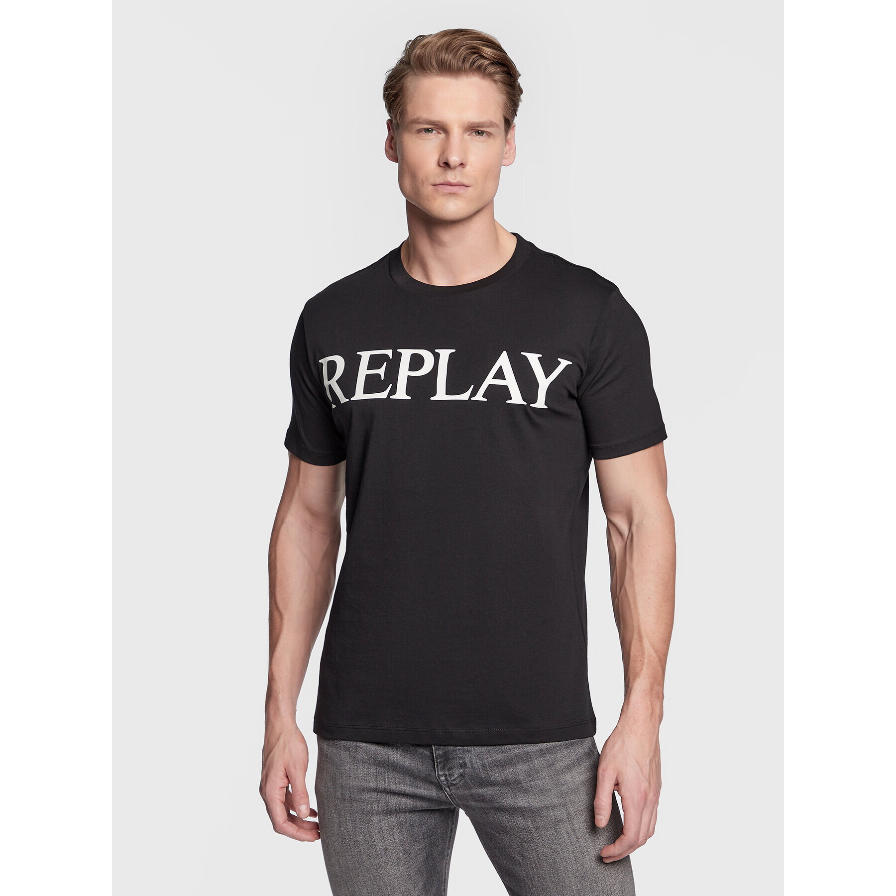 Replay Тишърт M6475.000.22980P Черен Regular Fit - Pepit.bg
