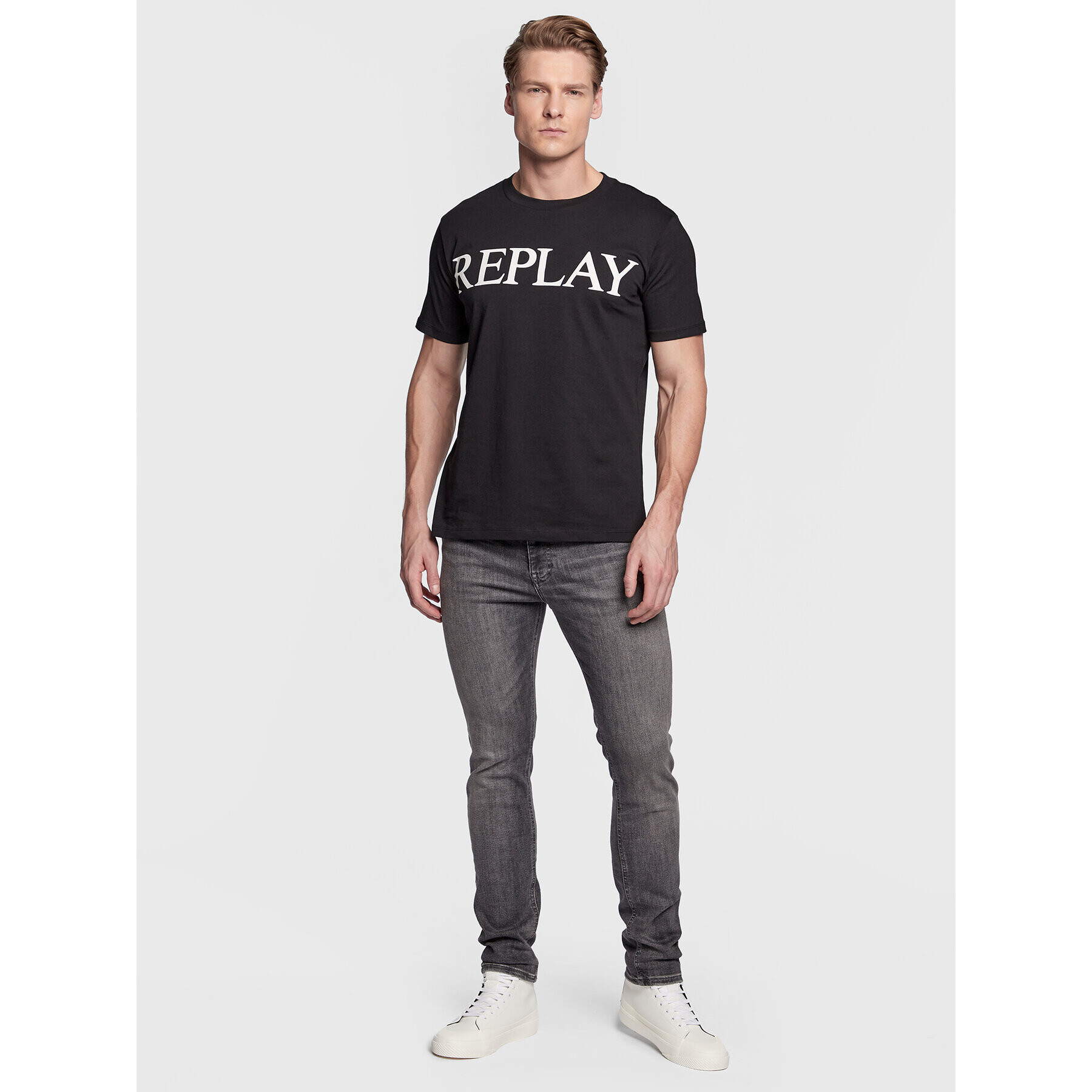 Replay Тишърт M6475.000.22980P Черен Regular Fit - Pepit.bg