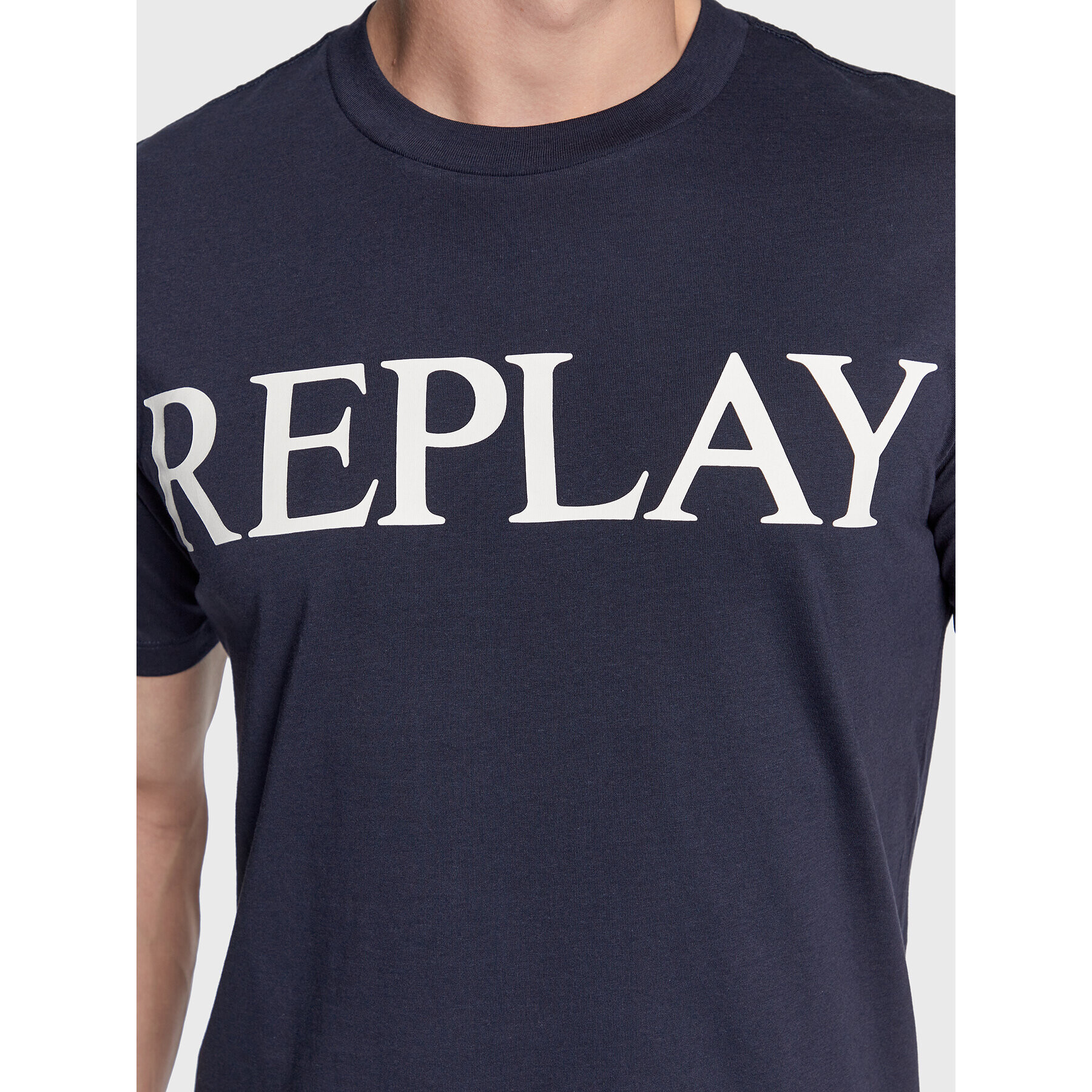 Replay Тишърт M6475.000.22980P Тъмносин Regular Fit - Pepit.bg