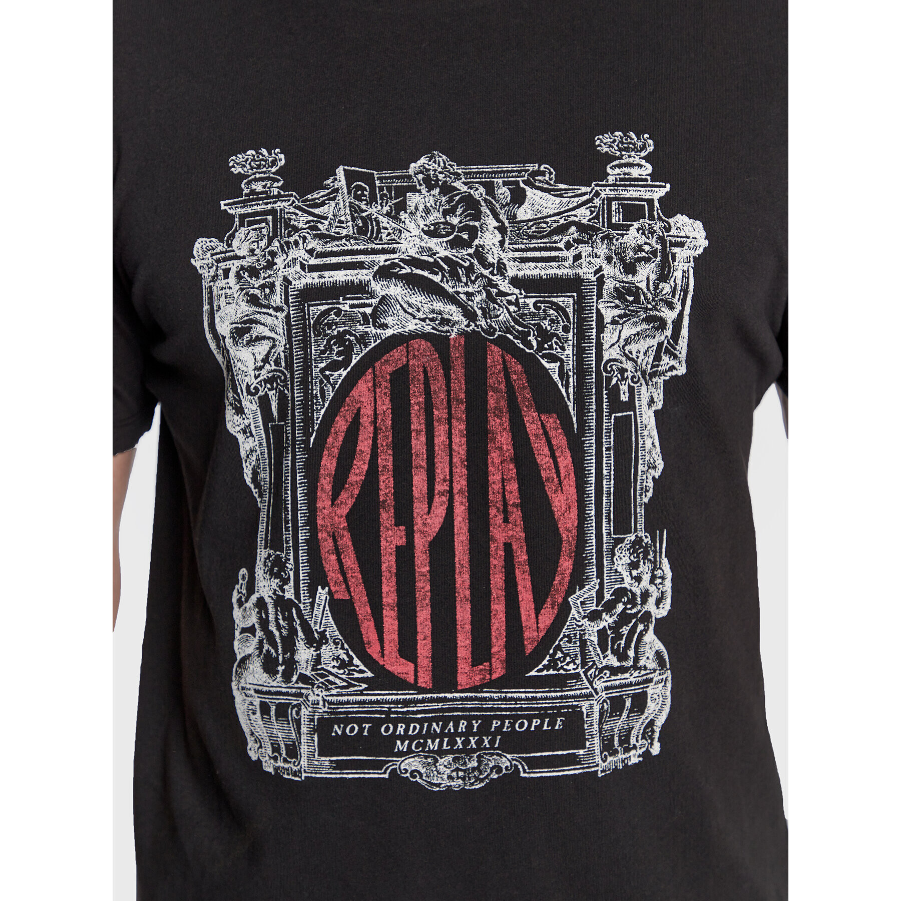 Replay Тишърт M6476.000.22662 Черен Regular Fit - Pepit.bg