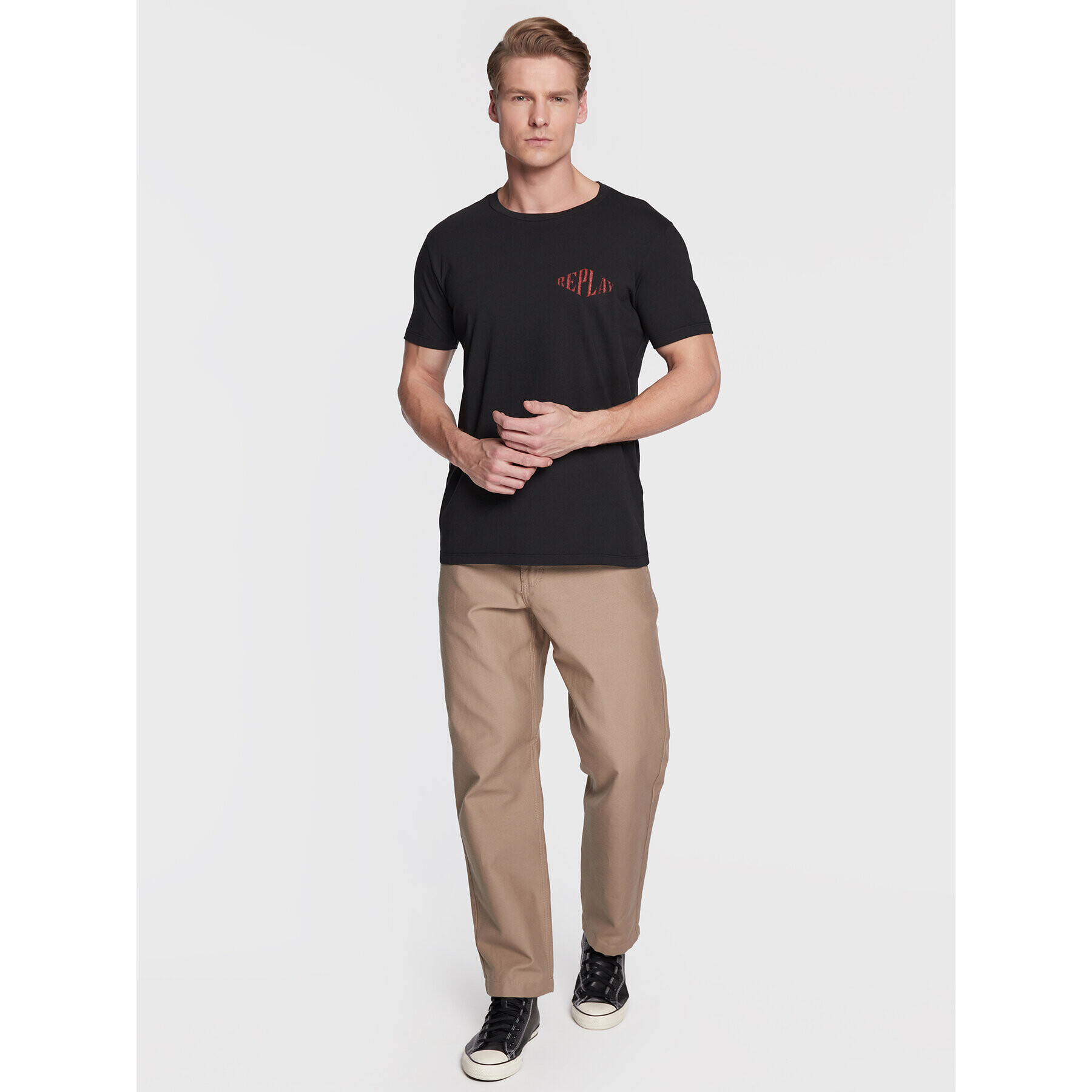 Replay Тишърт M6483.000.22662G Черен Regular Fit - Pepit.bg
